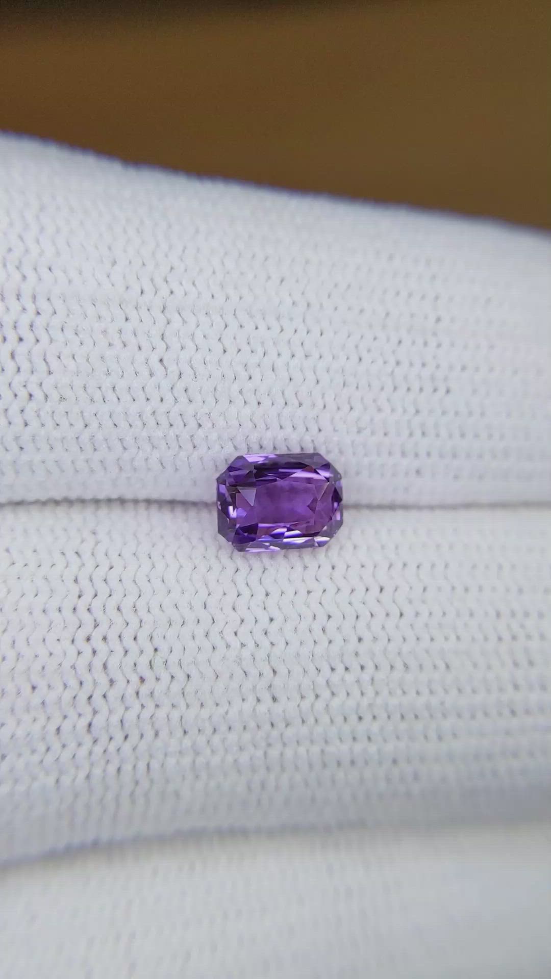 1.48 Ct. Purple Sapphire from Madagascar Size Video