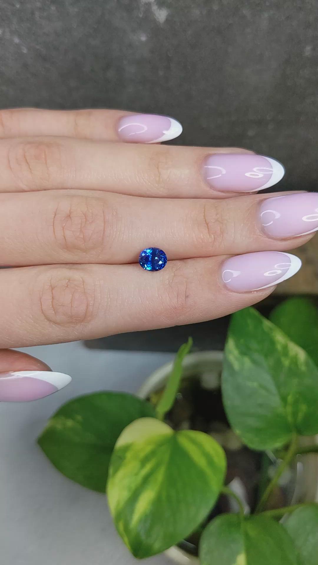 1.36 Ct. Blue Sapphire from Ceylon (Sri Lanka) Size Video