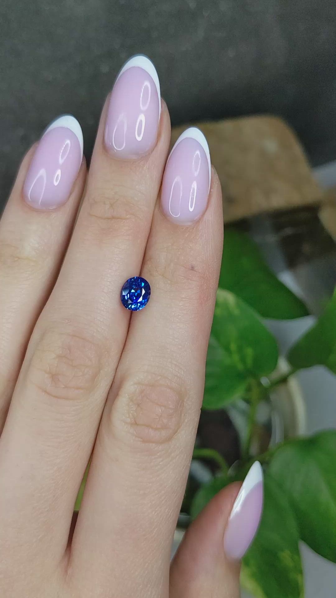 1.36 Ct. Blue Sapphire from Ceylon (Sri Lanka) Size Video
