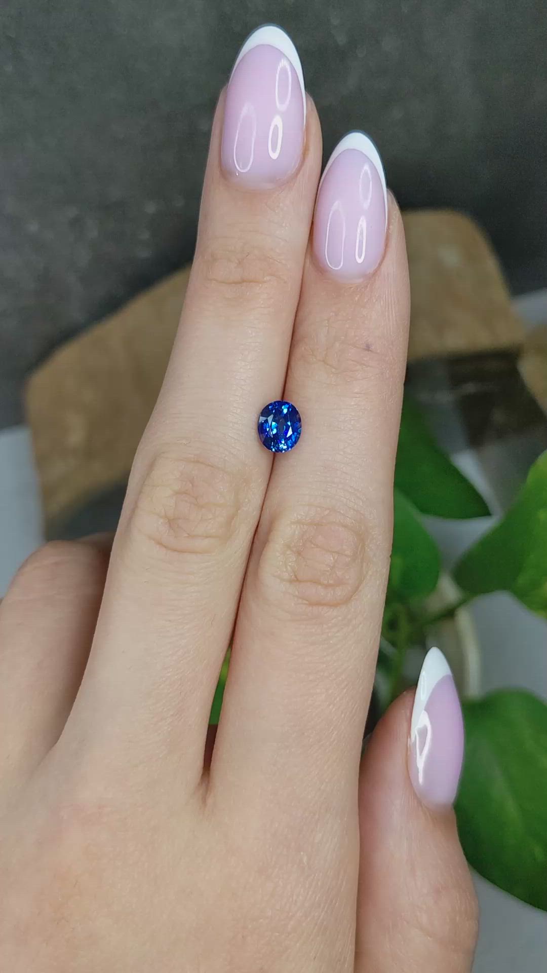 1.36 Ct. Blue Sapphire from Ceylon (Sri Lanka) Size Video