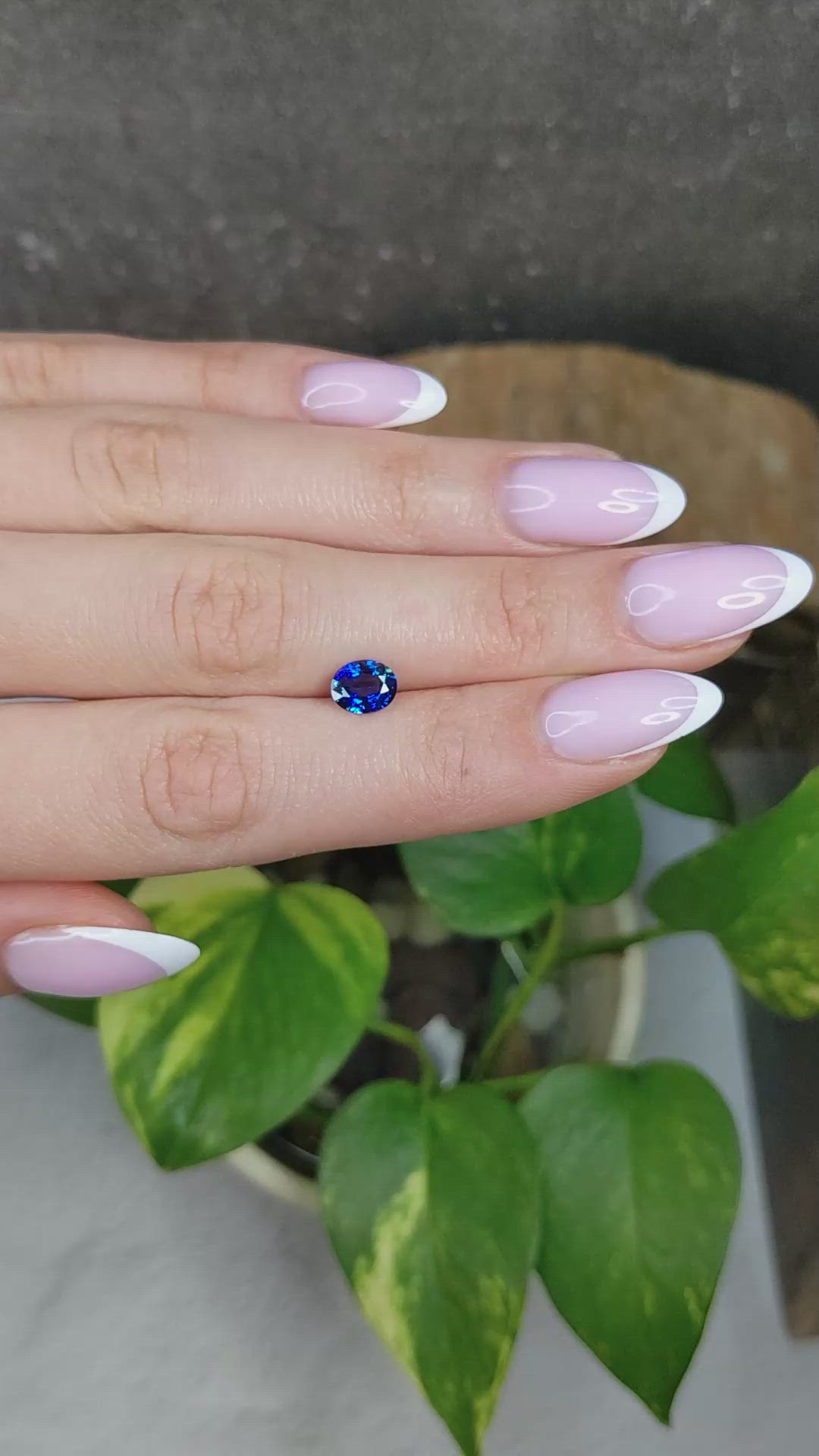 1.13 Ct. Blue Sapphire from Ceylon (Sri Lanka) Size Video