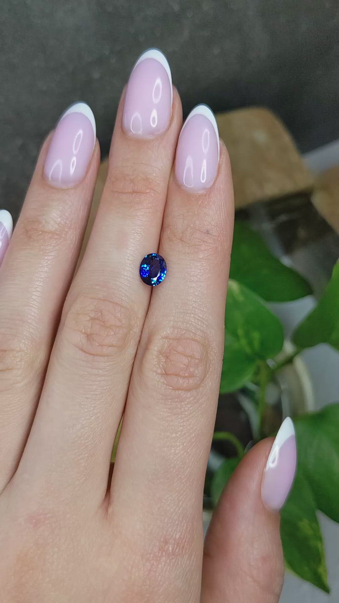 1.13 Ct. Blue Sapphire from Ceylon (Sri Lanka) Size Video