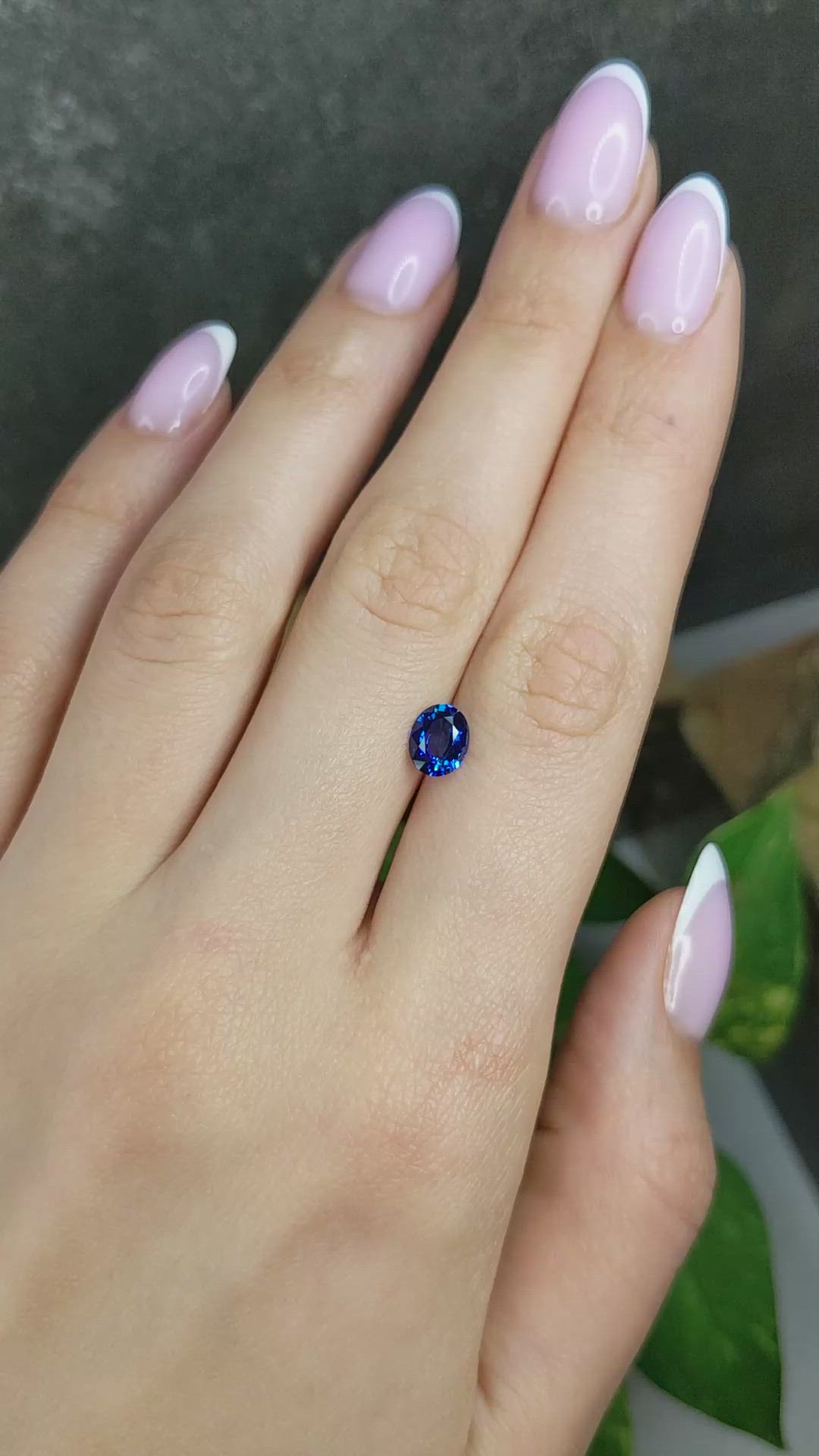 1.13 Ct. Blue Sapphire from Ceylon (Sri Lanka) Size Video