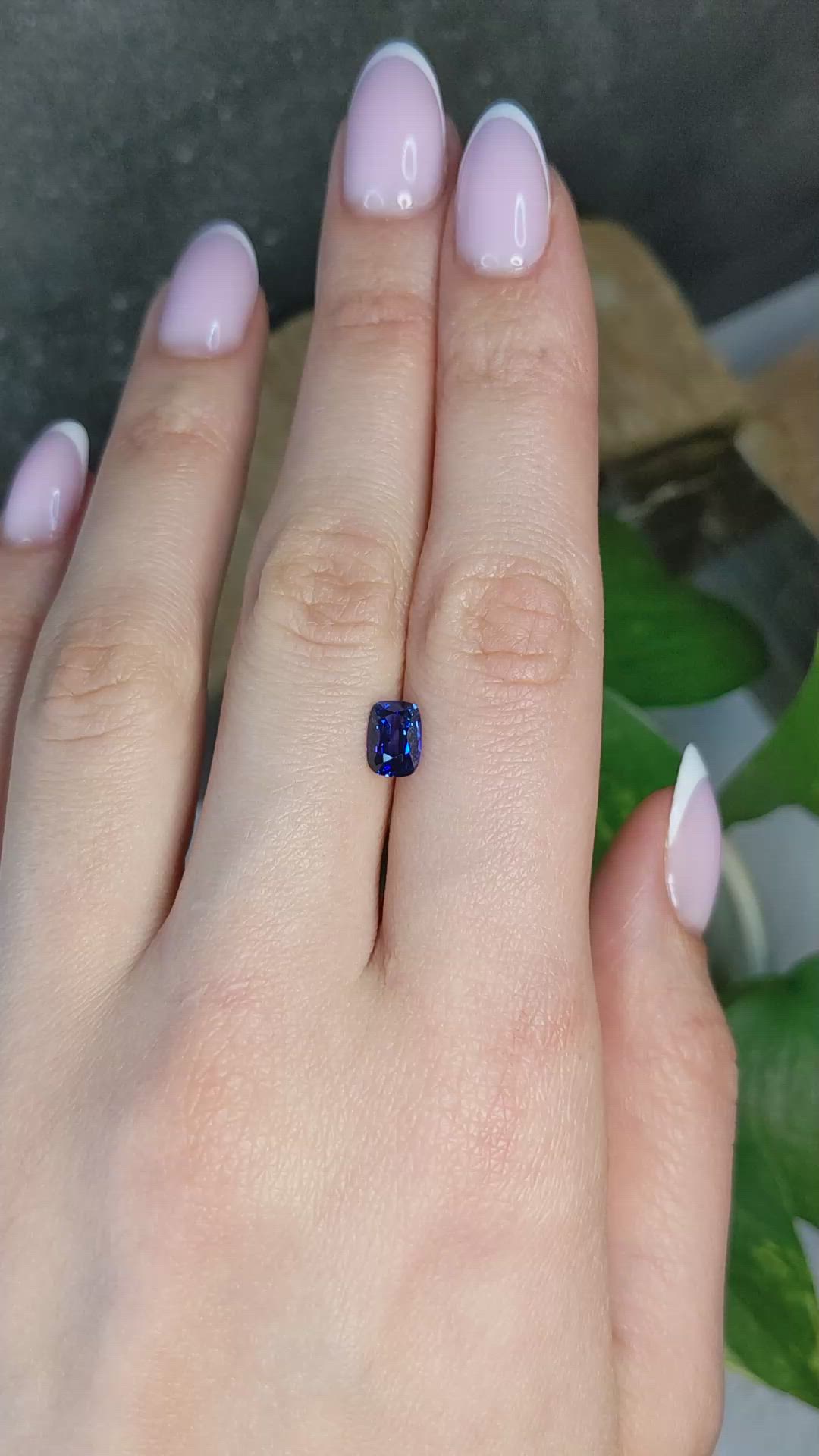 1.33 Ct. Blue Sapphire from Ceylon (Sri Lanka) Size Video
