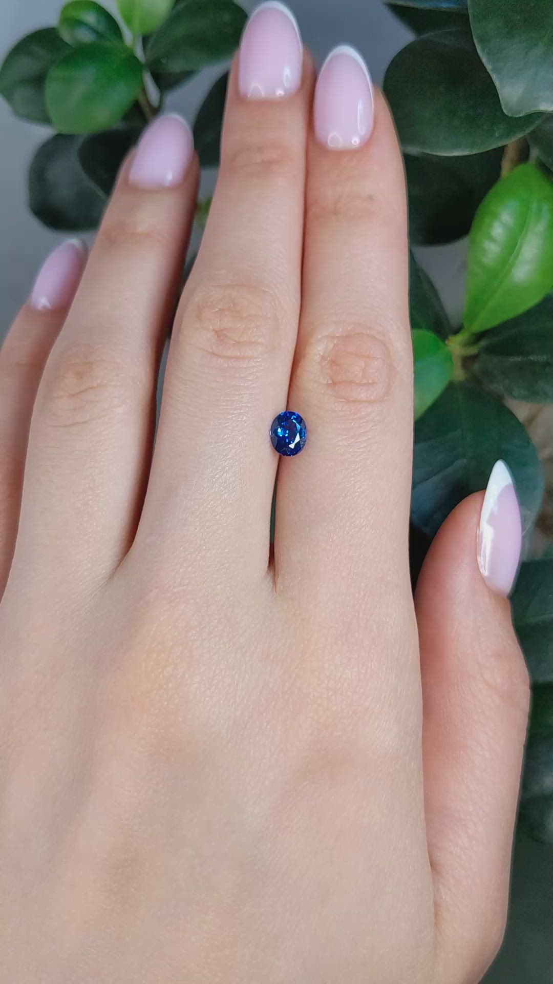 1.03 Ct. Blue Sapphire from Ceylon (Sri Lanka) Size Video