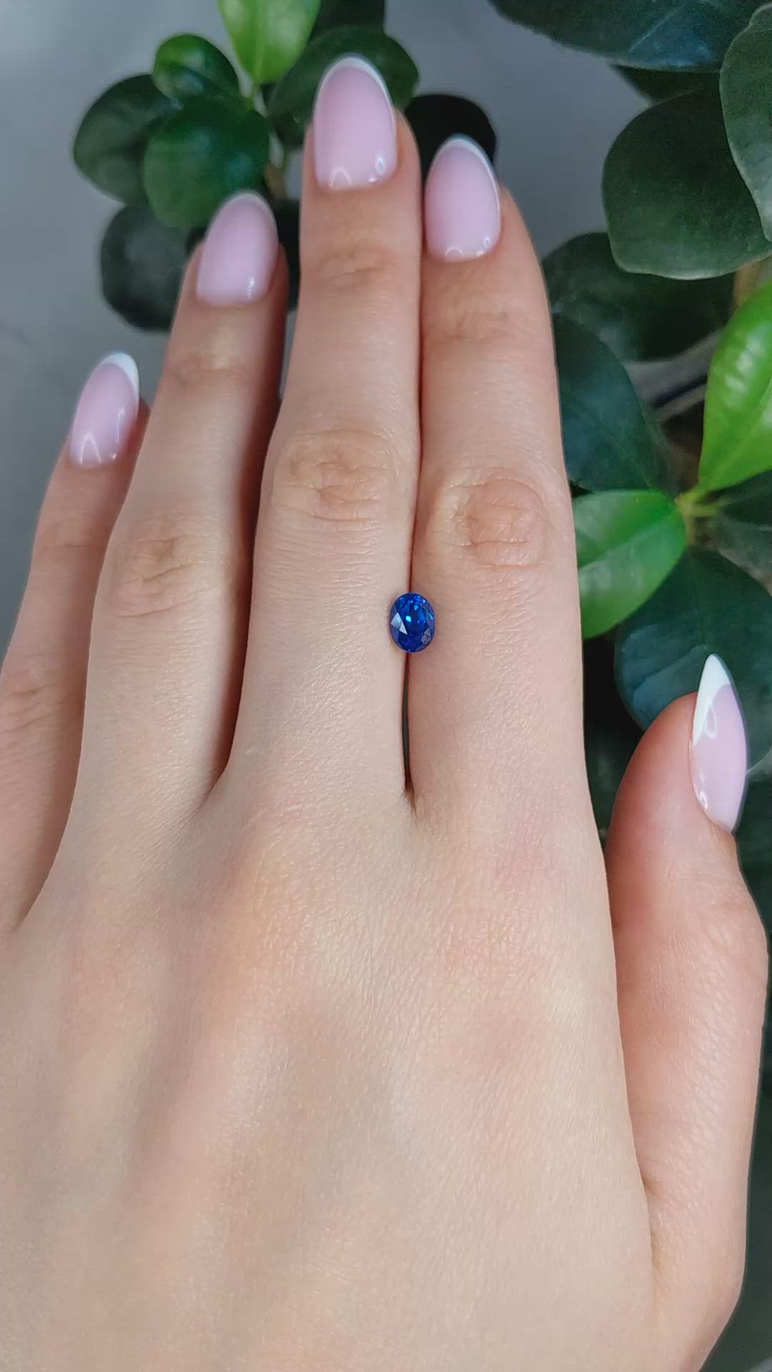 1.27 Ct. Blue Sapphire from Ceylon (Sri Lanka) Size Video