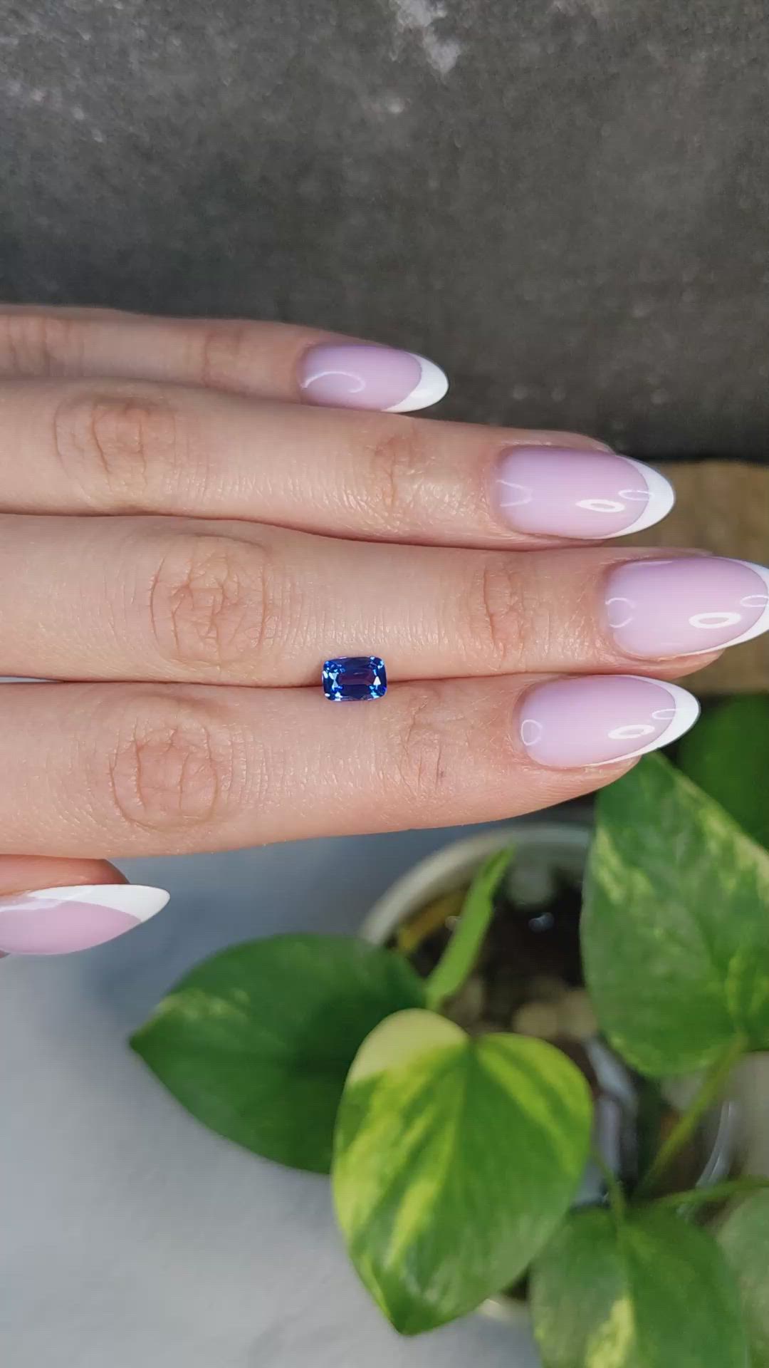 0.93 Ct. Blue Sapphire from Ceylon (Sri Lanka) Size Video