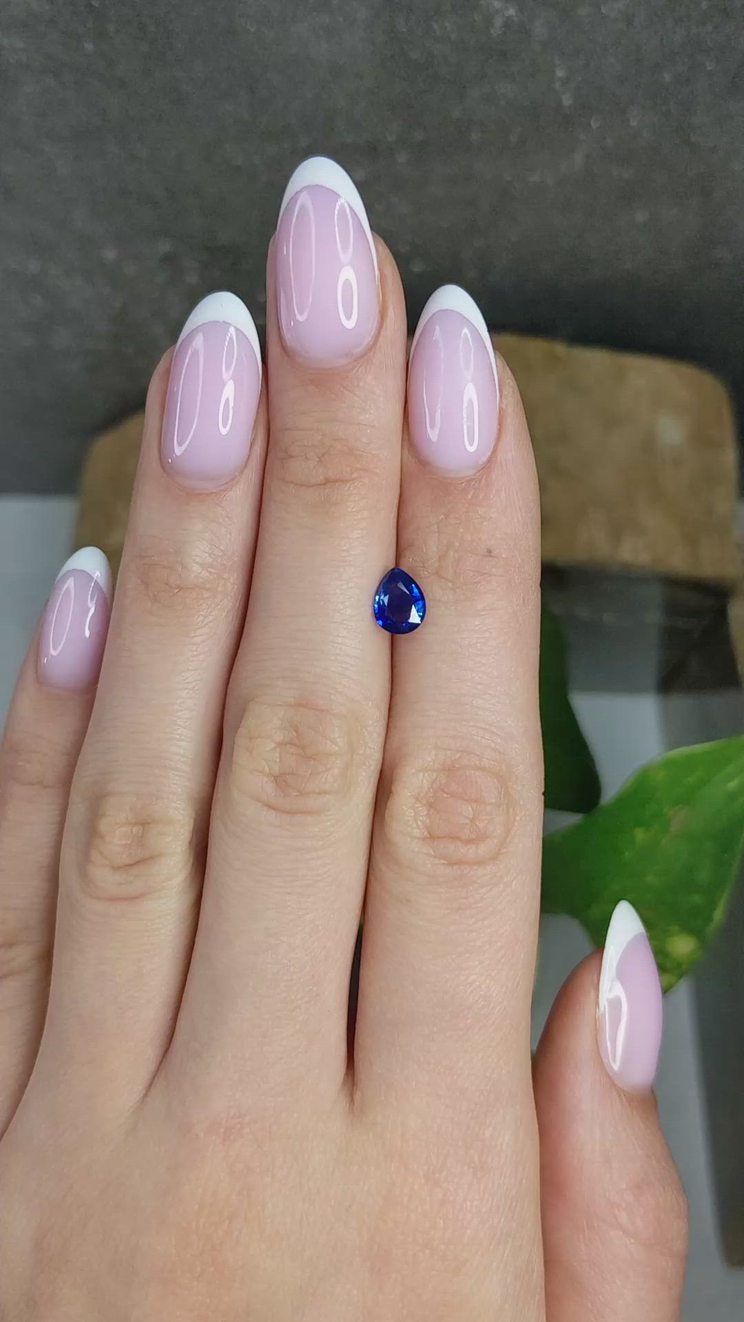 0.92 Ct. Blue Sapphire from Ceylon (Sri Lanka) Size Video