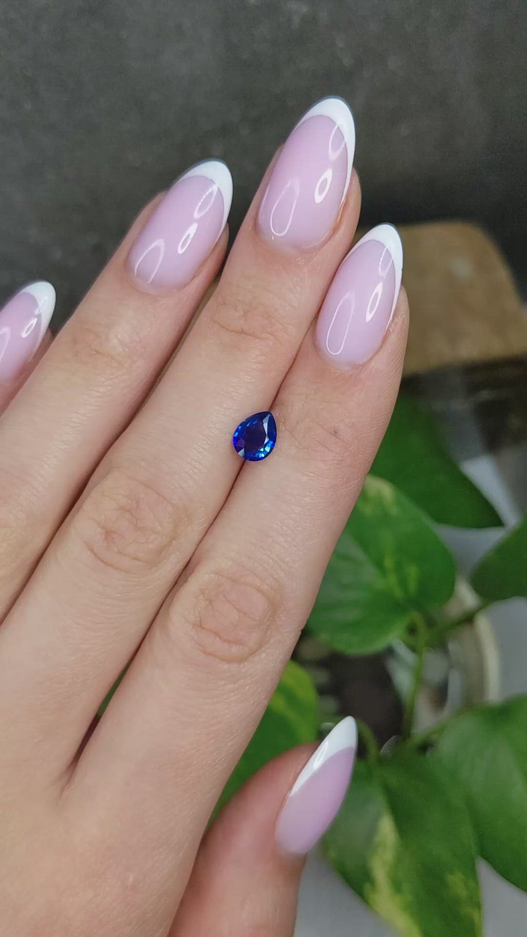 0.92 Ct. Blue Sapphire from Ceylon (Sri Lanka) Size Video