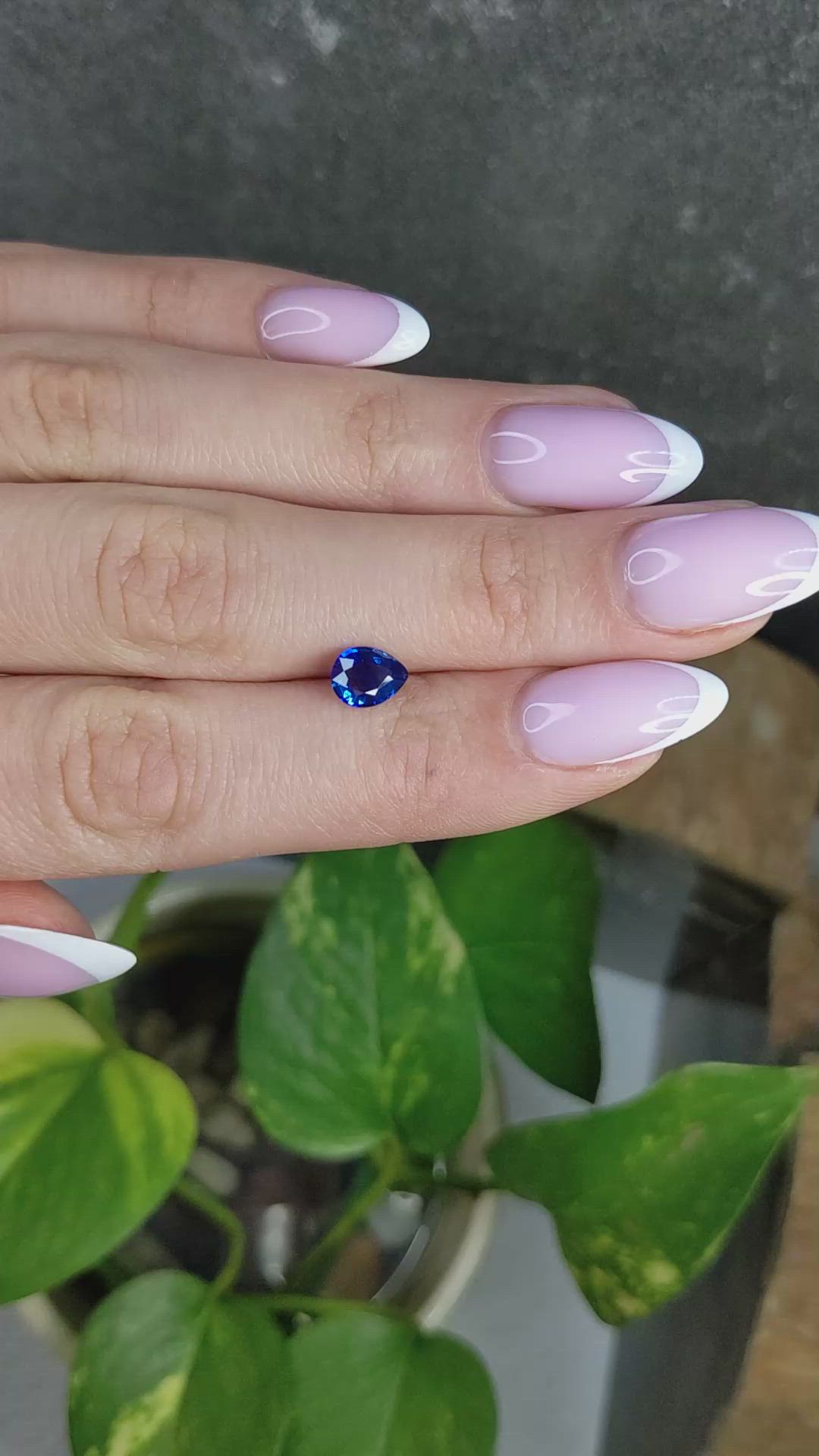 0.92 Ct. Blue Sapphire from Ceylon (Sri Lanka) Size Video