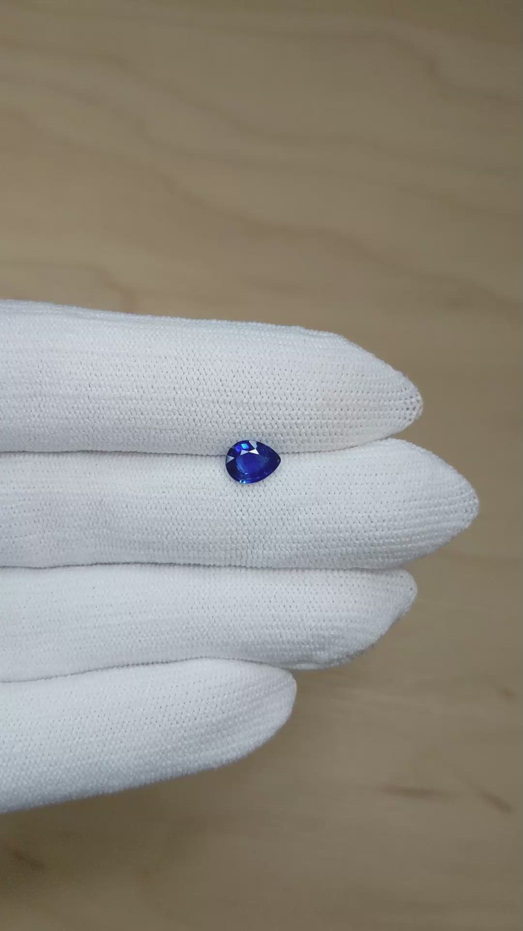 0.92 Ct. Blue Sapphire from Ceylon (Sri Lanka) Size Video
