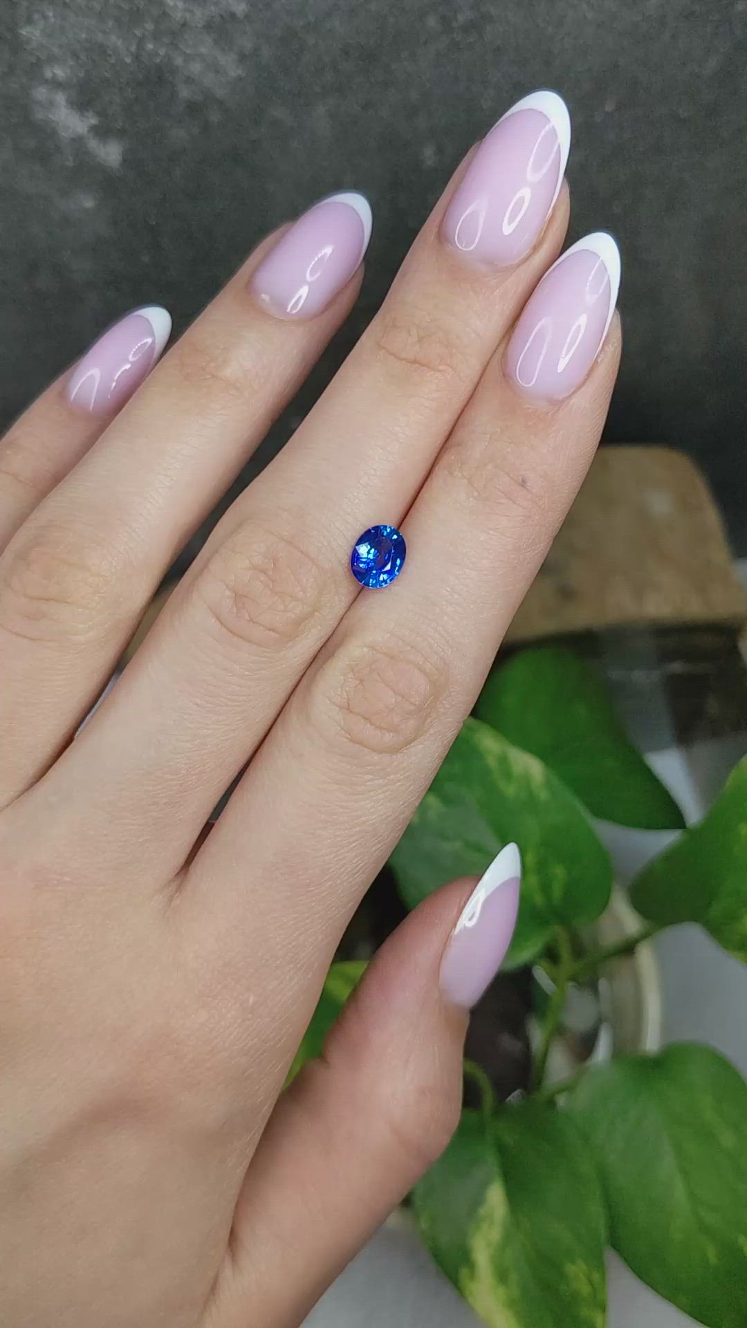 1.27 Ct. Blue Sapphire from Ceylon (Sri Lanka) Size Video