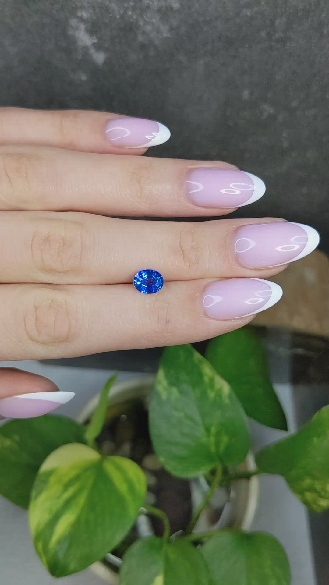 1.27 Ct. Blue Sapphire from Ceylon (Sri Lanka) Size Video