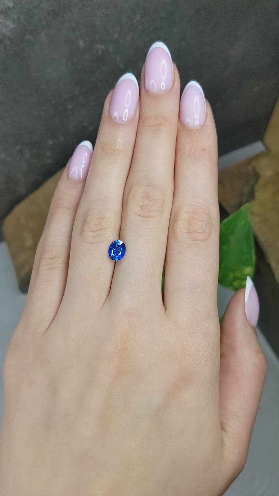 1.27 Ct. Blue Sapphire from Ceylon (Sri Lanka) Size Video