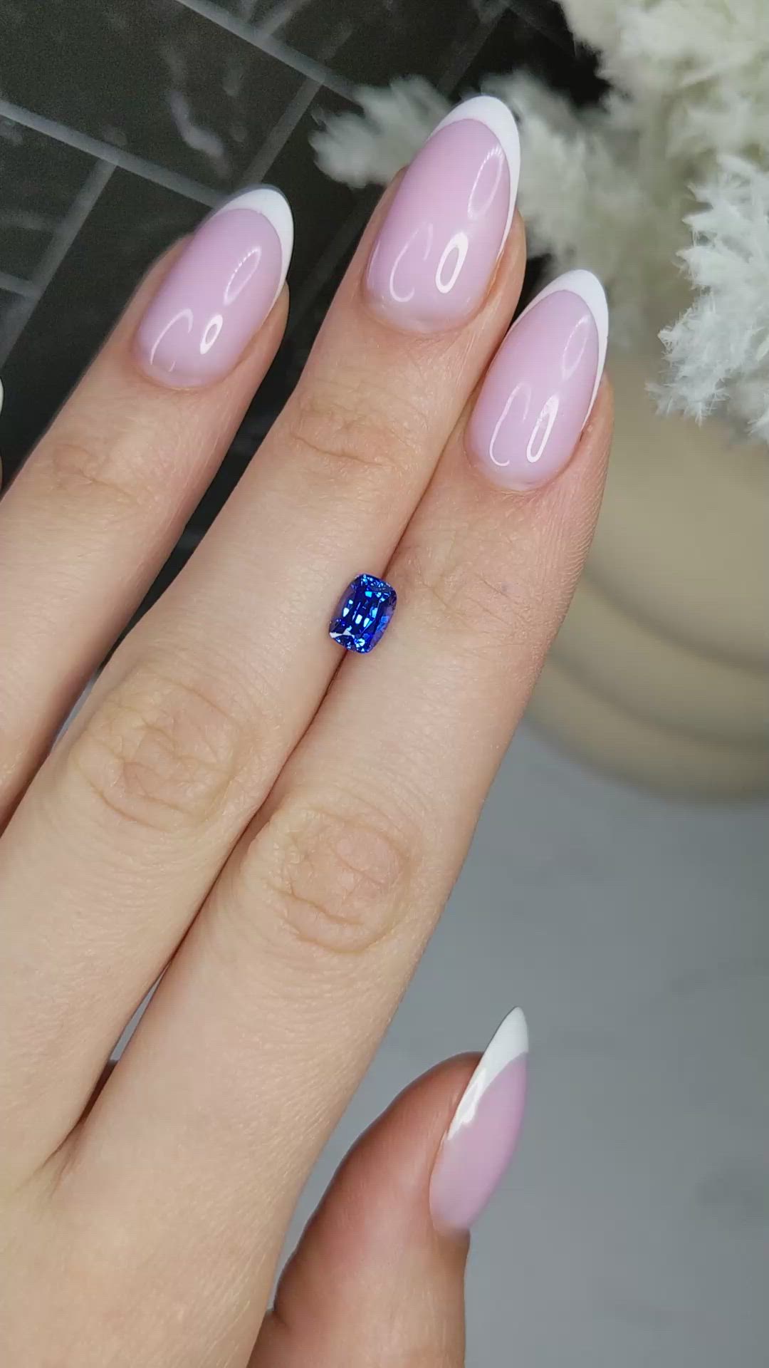 1.24 Ct. Blue Sapphire from Ceylon (Sri Lanka) Size Video