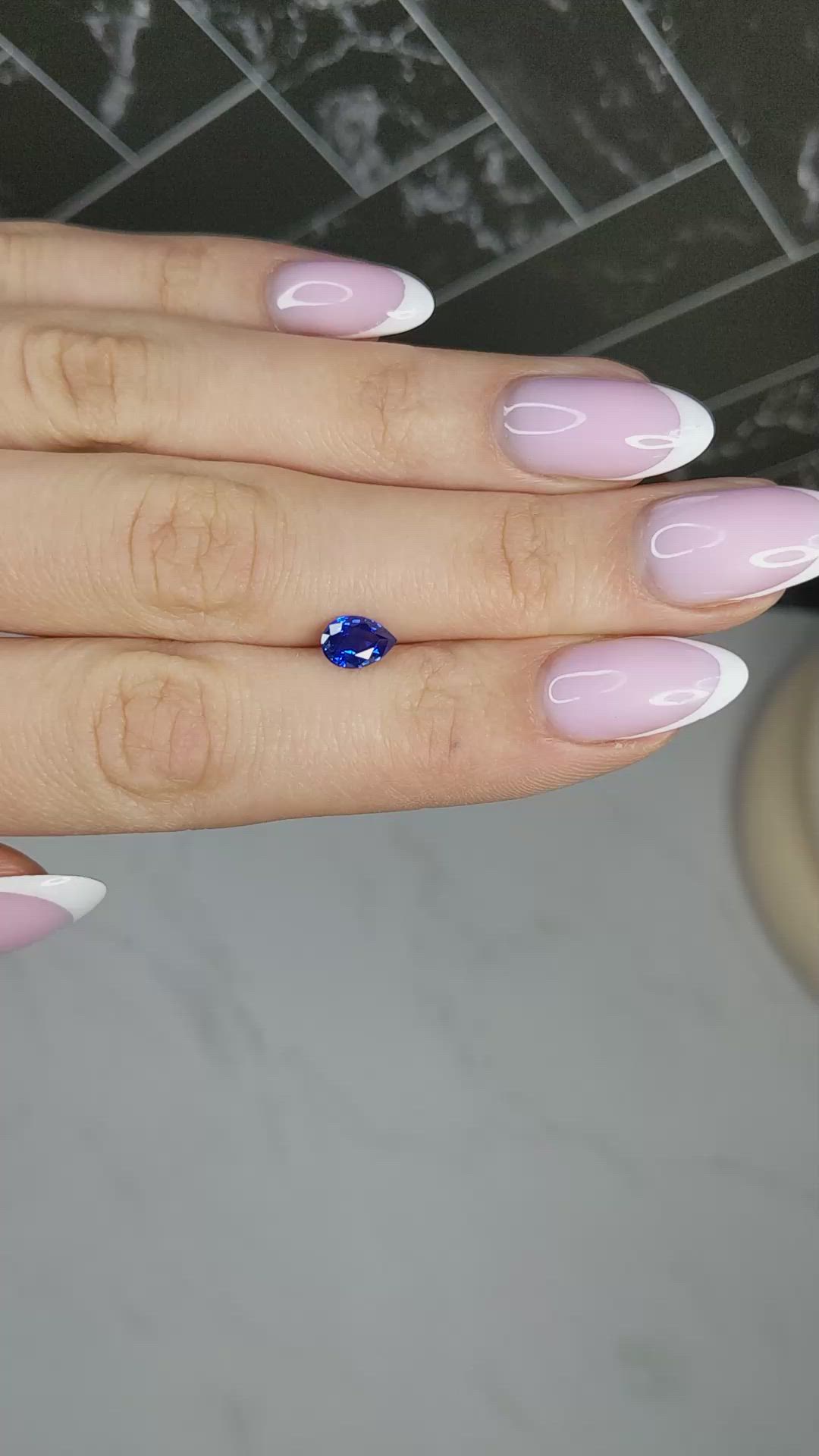 0.90 Ct. Blue Sapphire from Ceylon (Sri Lanka) Size Video