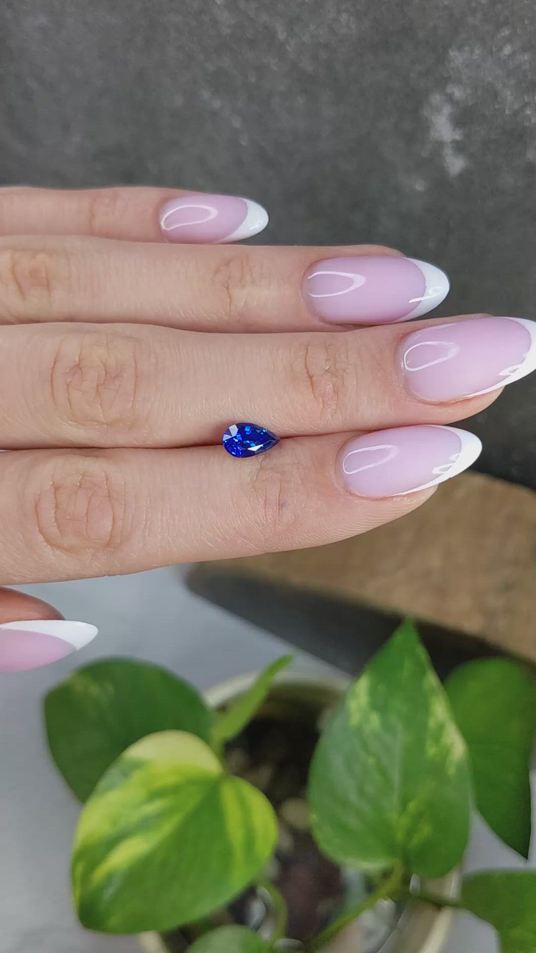 1.08 Ct. Blue Sapphire from Ceylon (Sri Lanka) Size Video