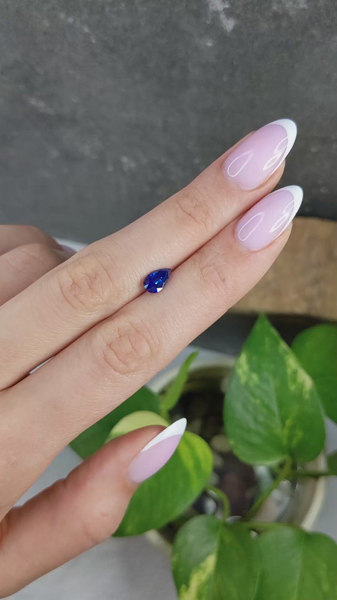 1.08 Ct. Blue Sapphire from Ceylon (Sri Lanka) Size Video