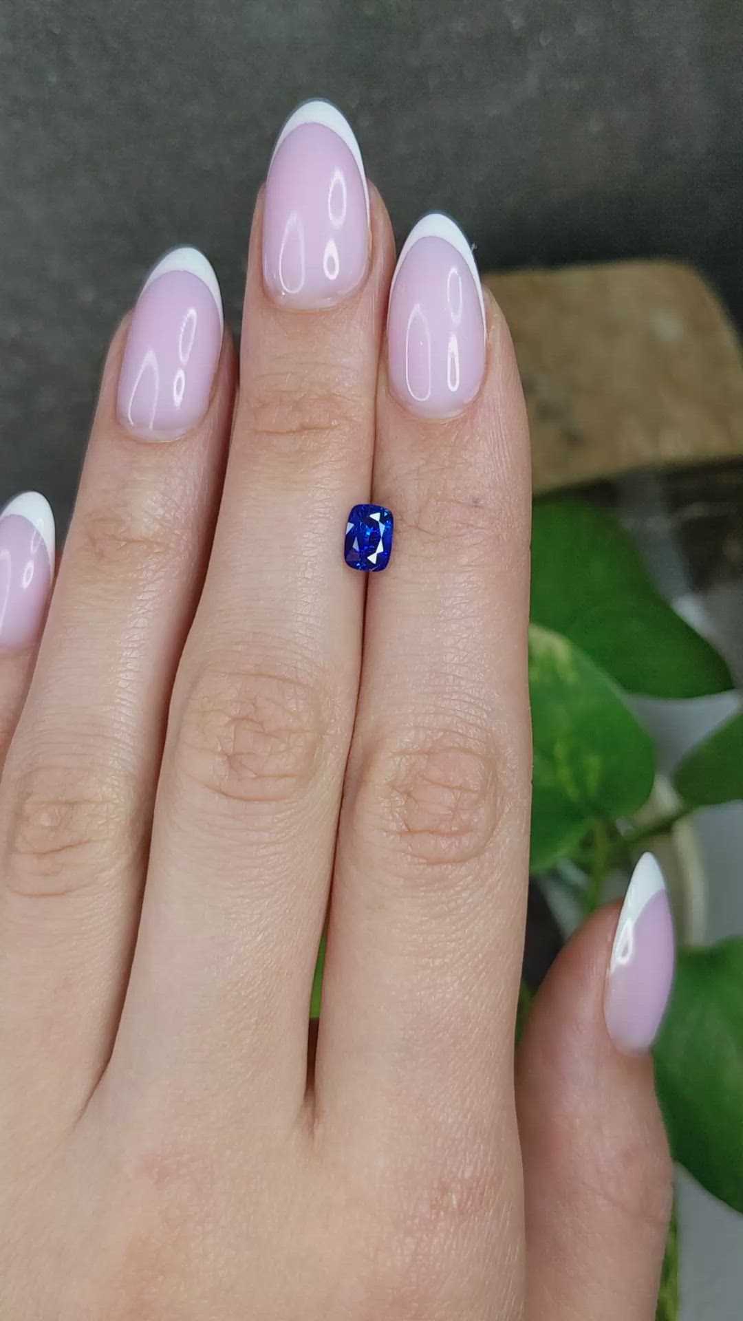 0.97 Ct. Blue Sapphire from Ceylon (Sri Lanka) Size Video