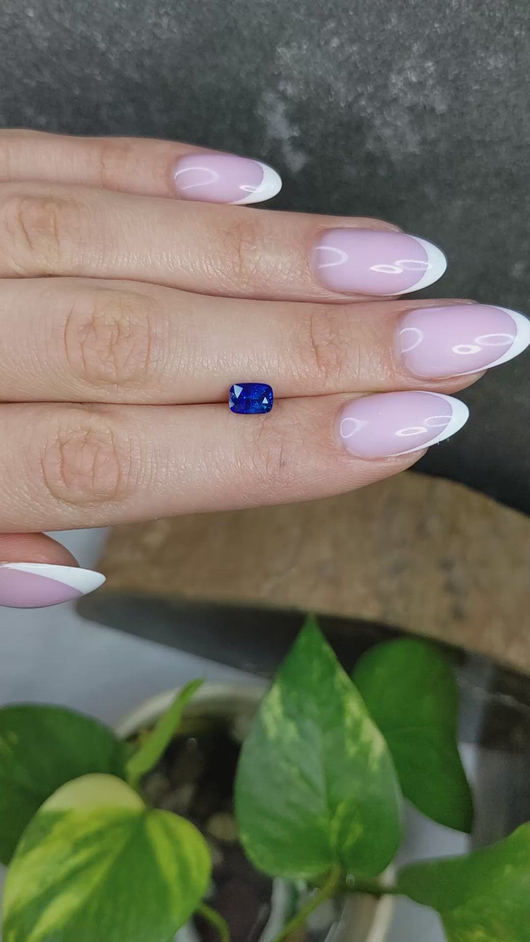 0.97 Ct. Blue Sapphire from Ceylon (Sri Lanka) Size Video
