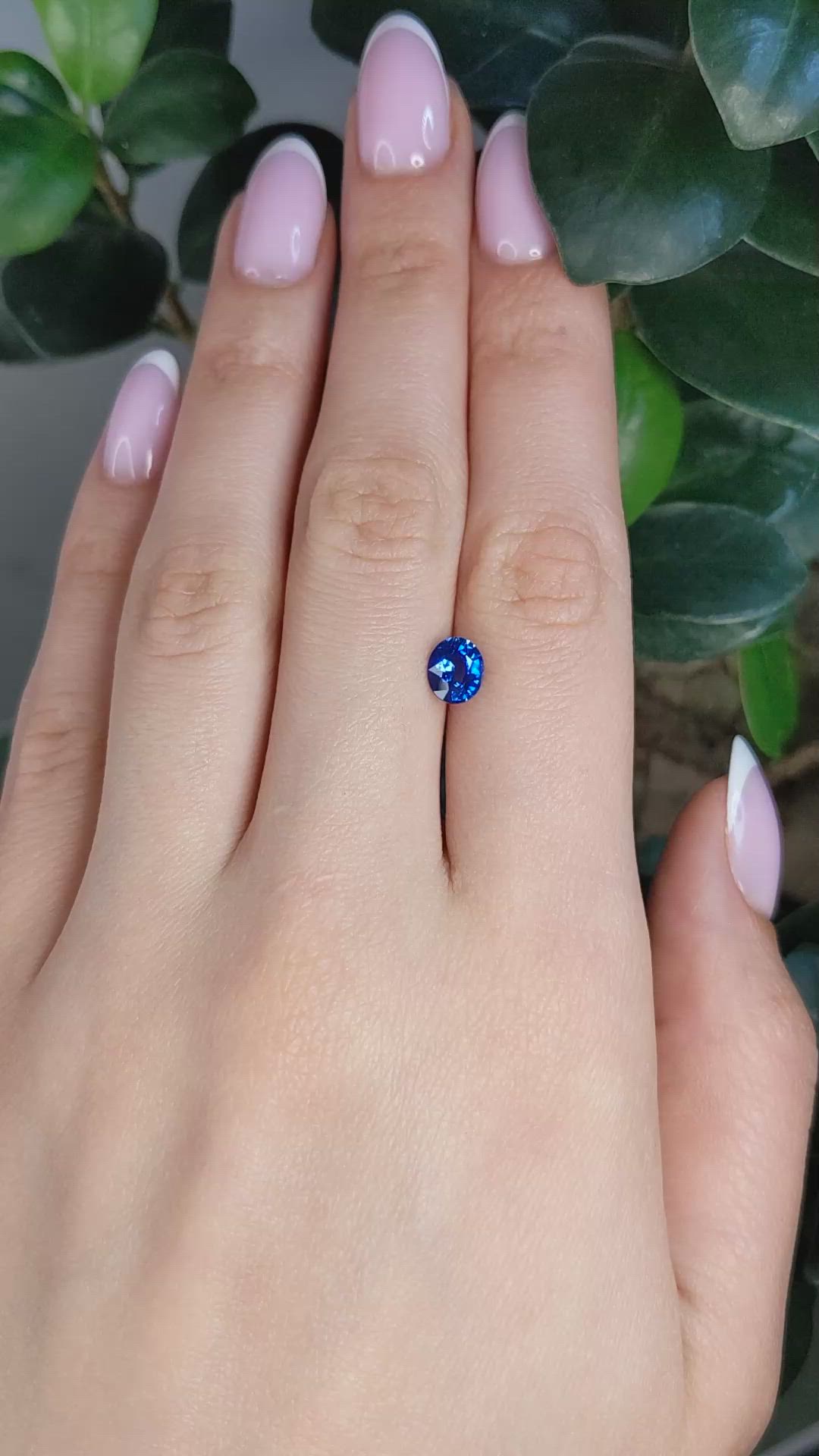 1.30 Ct. Blue Sapphire from Ceylon (Sri Lanka) Size Video