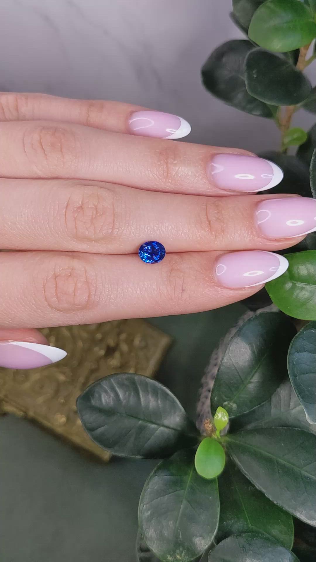 1.30 Ct. Blue Sapphire from Ceylon (Sri Lanka) Size Video