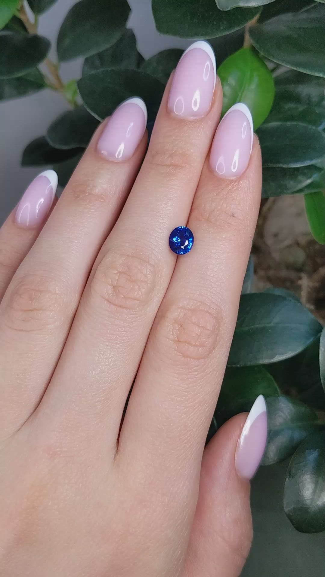 1.30 Ct. Blue Sapphire from Ceylon (Sri Lanka) Size Video