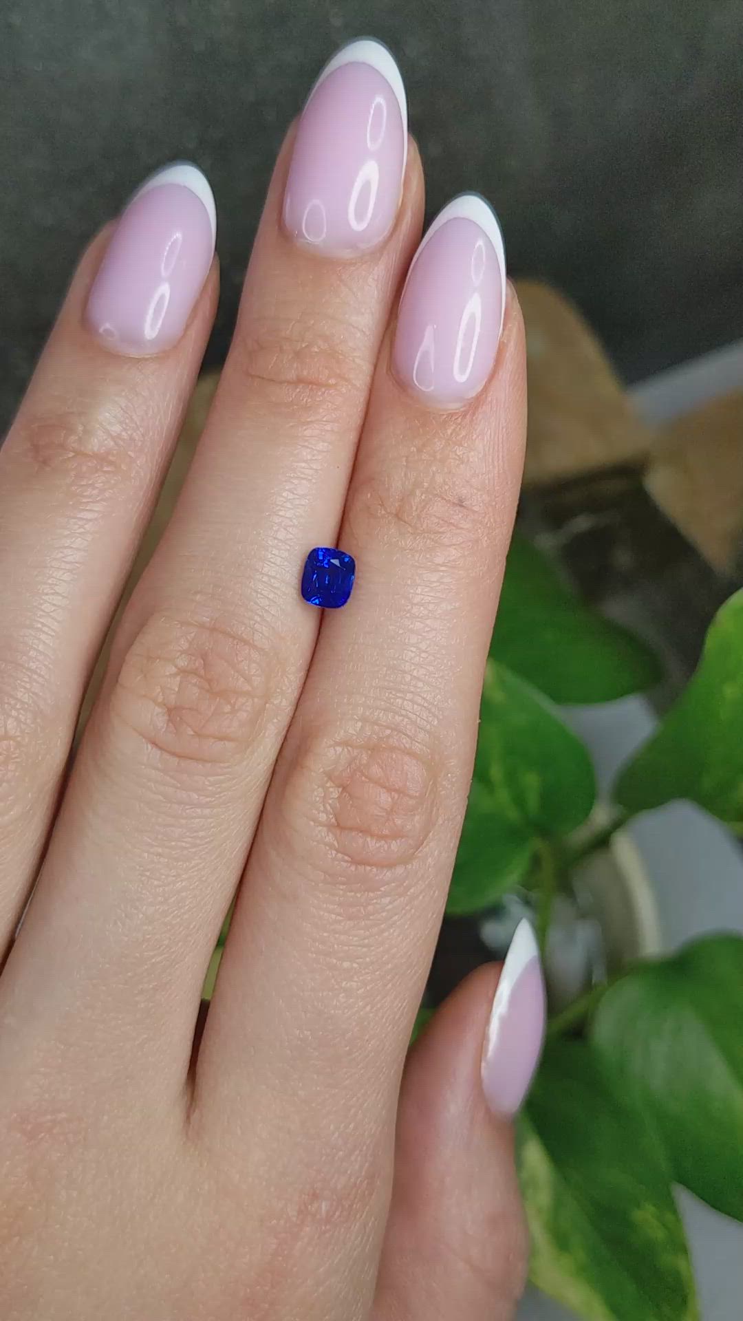 0.96 Ct. Blue Sapphire from Ceylon (Sri Lanka) Size Video