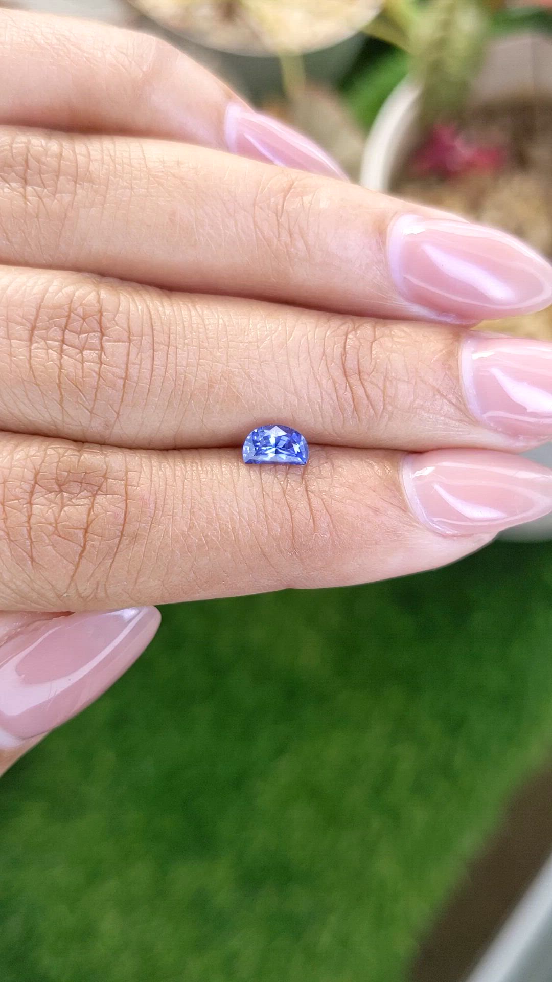 0.64 Ct. Blue Sapphire from Ceylon (Sri Lanka) Size Video