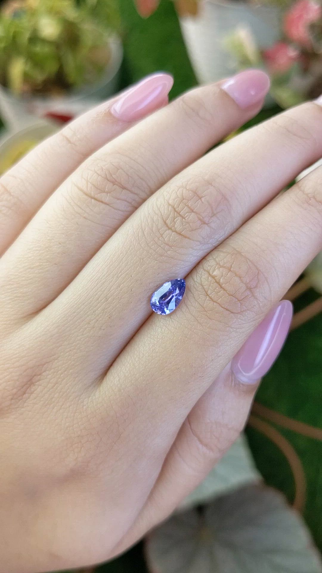1.12 Ct. Purplish Blue Sapphire from Ceylon (Sri Lanka) Size Video