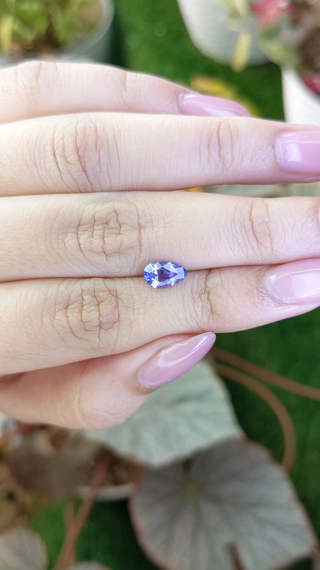 1.12 Ct. Purplish Blue Sapphire from Ceylon (Sri Lanka) Size Video