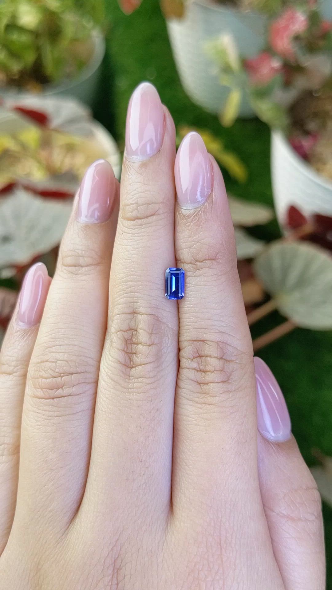 0.71 Ct. Blue Sapphire from Ceylon (Sri Lanka) Size Video
