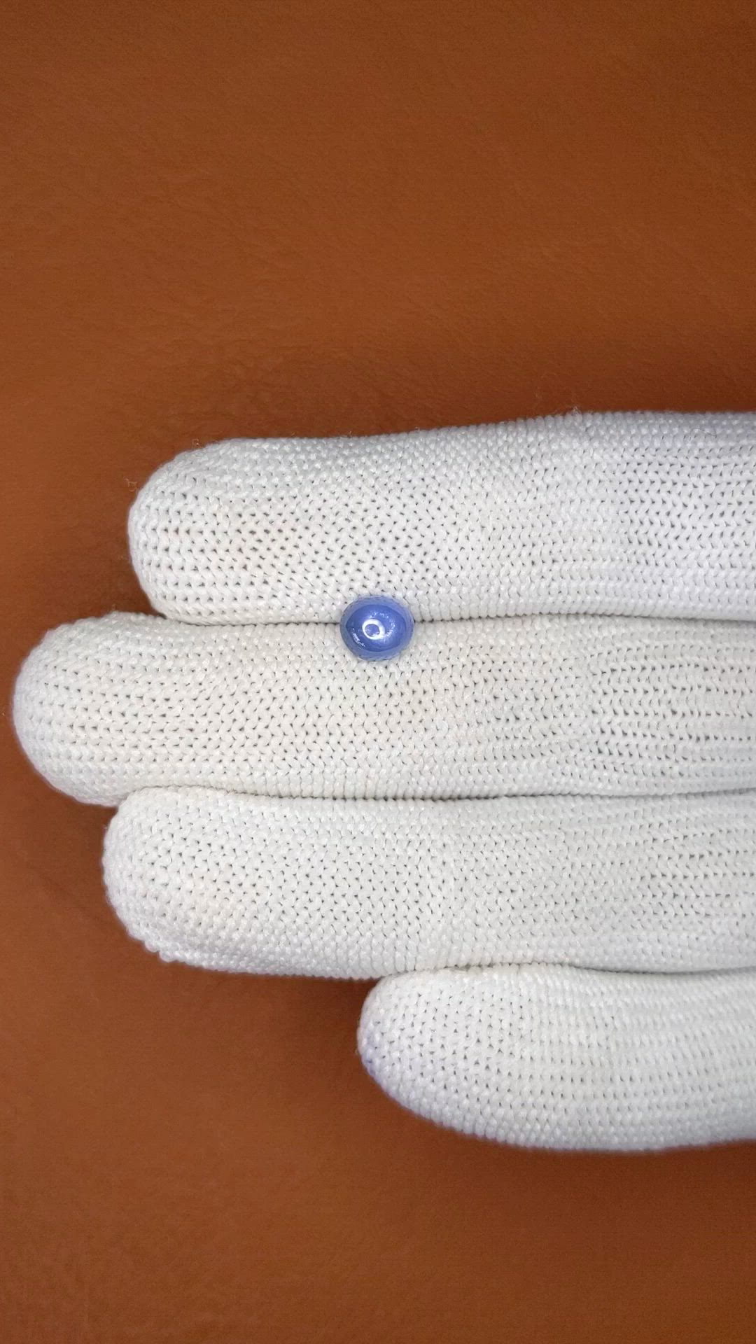 1.56 Ct. Purplish Blue Star Sapphire from Ceylon (Sri Lanka) Size Video