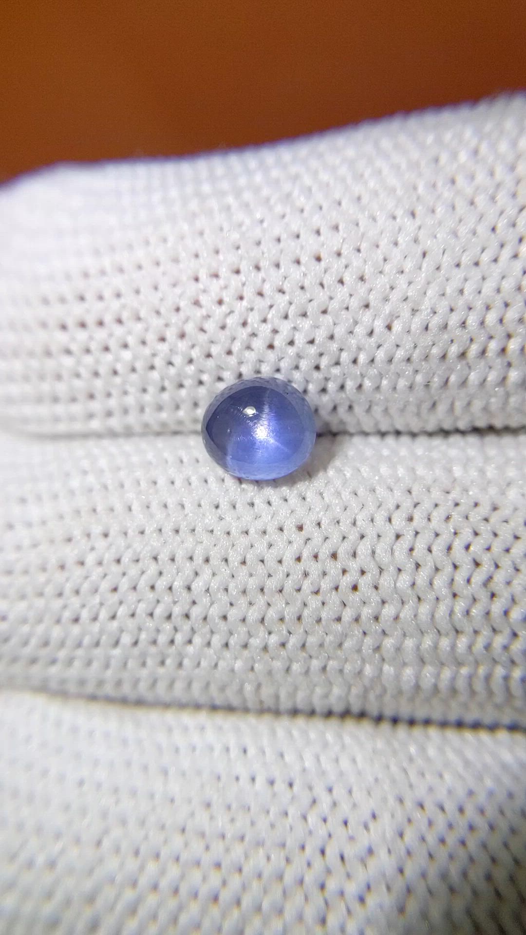 1.56 Ct. Purplish Blue Star Sapphire from Ceylon (Sri Lanka) Size Video