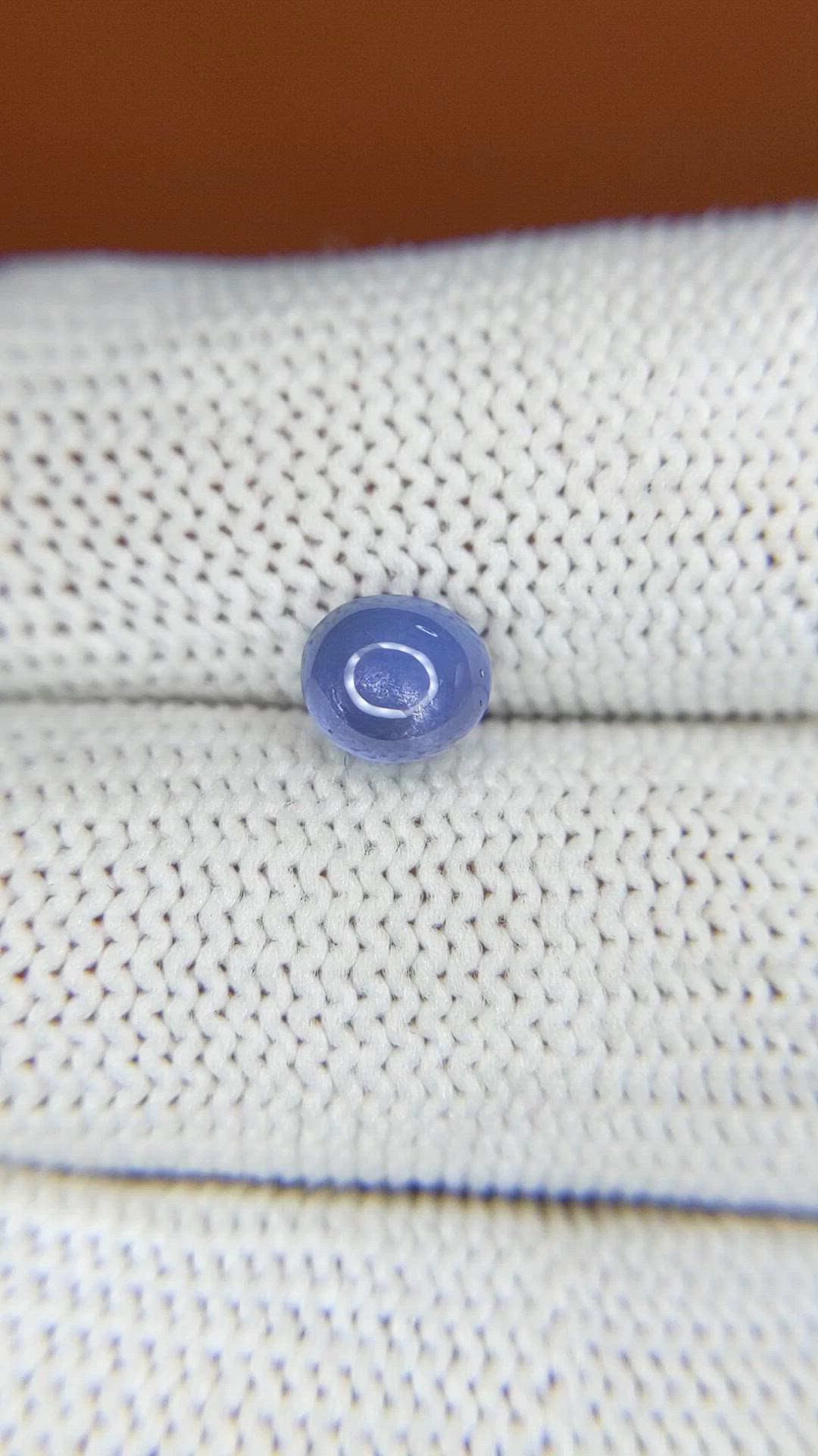 1.56 Ct. Purplish Blue Star Sapphire from Ceylon (Sri Lanka) Size Video