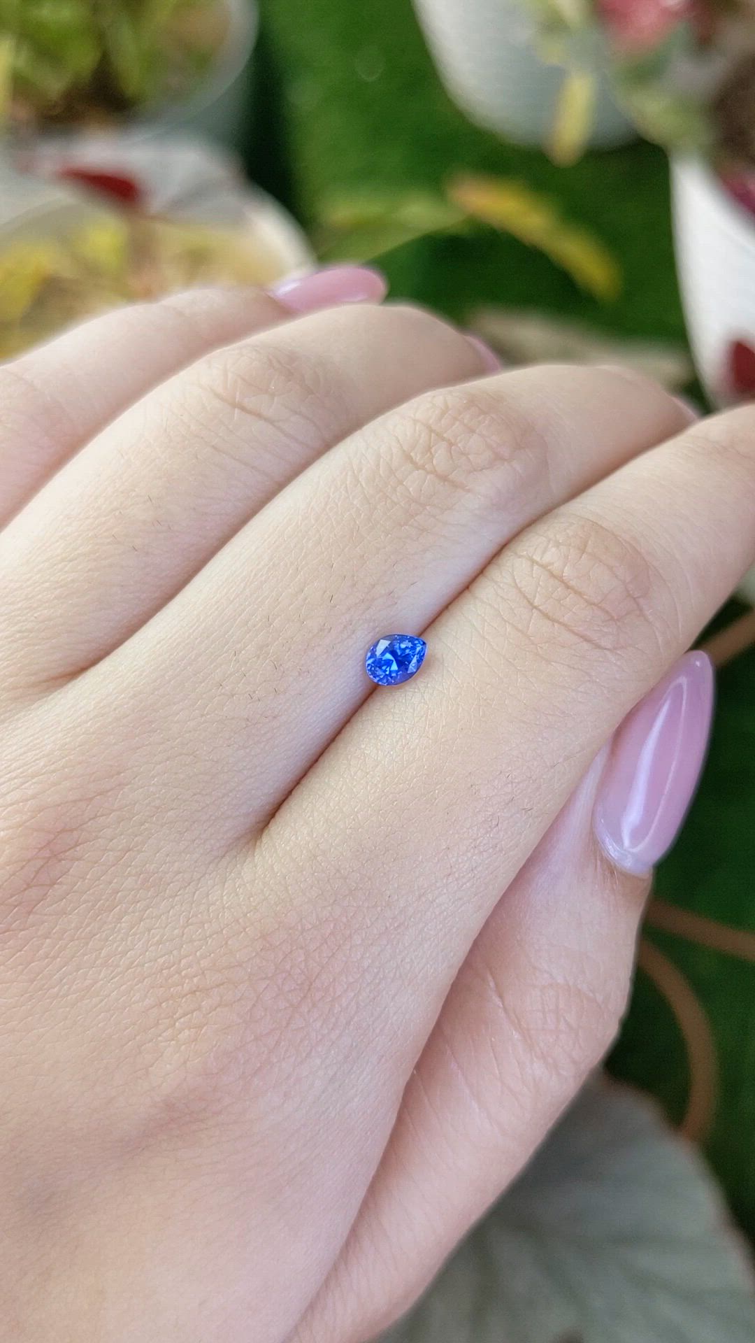 0.47 Ct. Blue Sapphire from Ceylon (Sri Lanka) Size Video