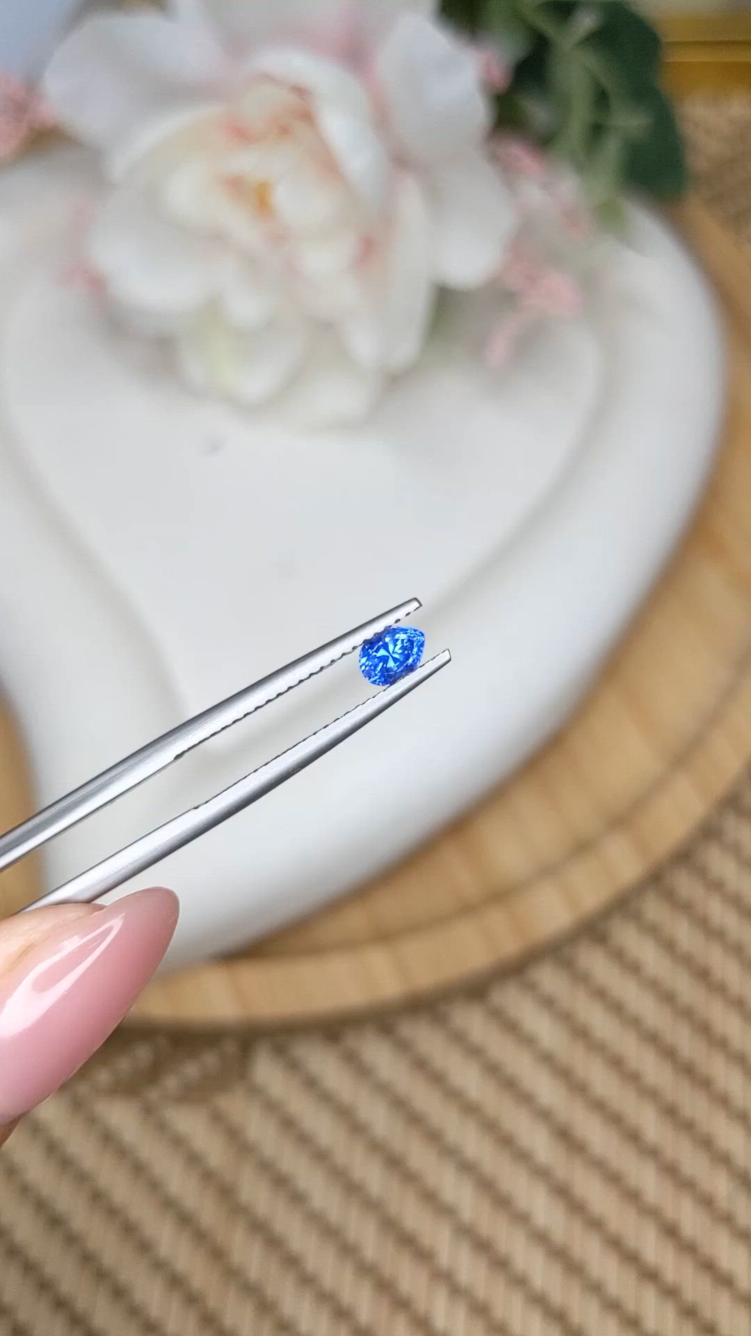 0.47 Ct. Blue Sapphire from Ceylon (Sri Lanka) Size Video