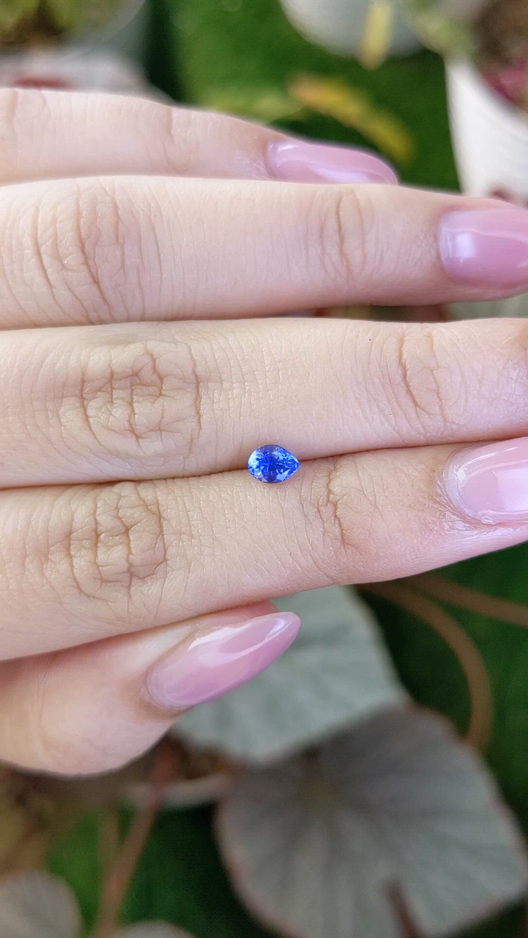 0.47 Ct. Blue Sapphire from Ceylon (Sri Lanka) Size Video