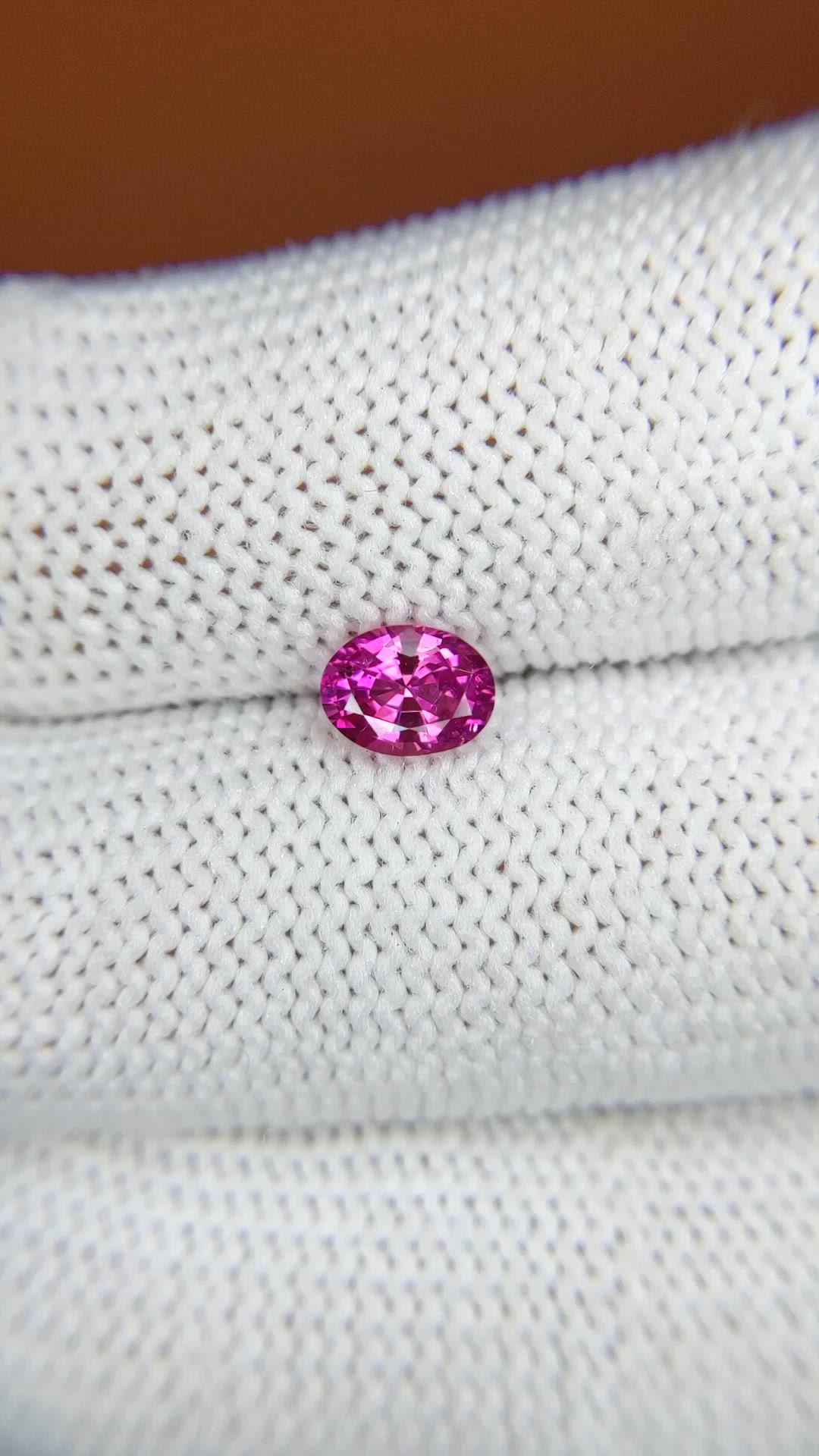 0.75 Ct. Purplish Pink Sapphire from Ceylon (Sri Lanka) Size Video