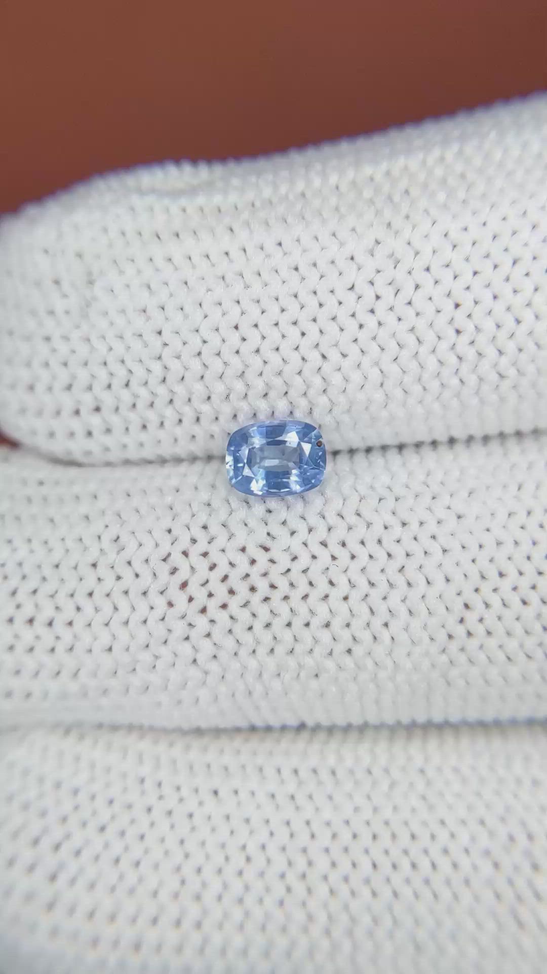 0.52 Ct. Blue Sapphire from Ceylon (Sri Lanka) Size Video