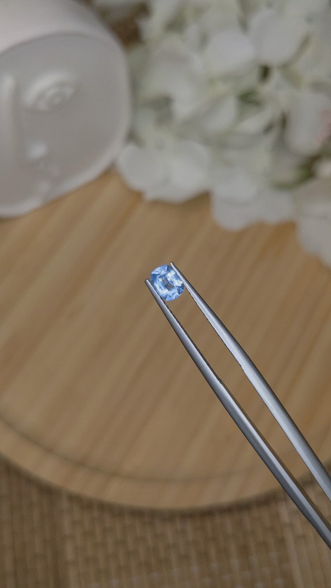 0.52 Ct. Blue Sapphire from Ceylon (Sri Lanka) Size Video