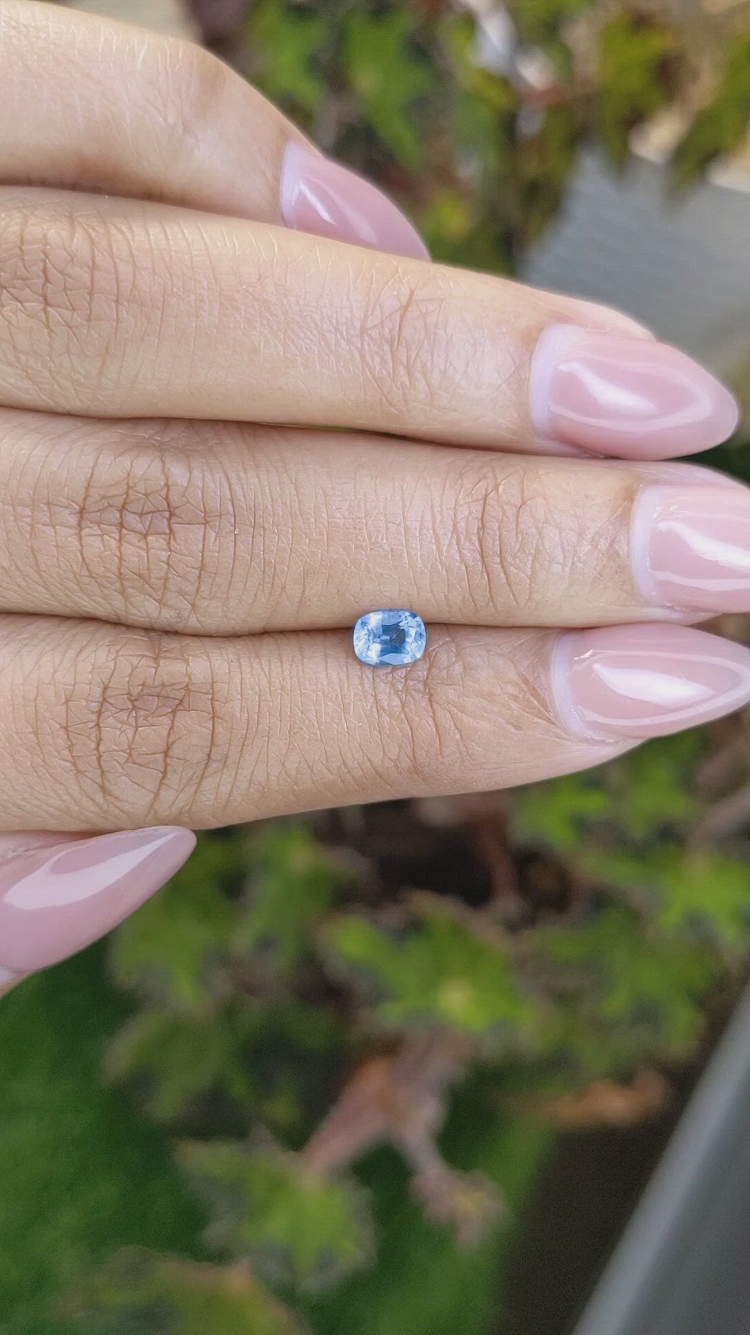 0.52 Ct. Blue Sapphire from Ceylon (Sri Lanka) Size Video