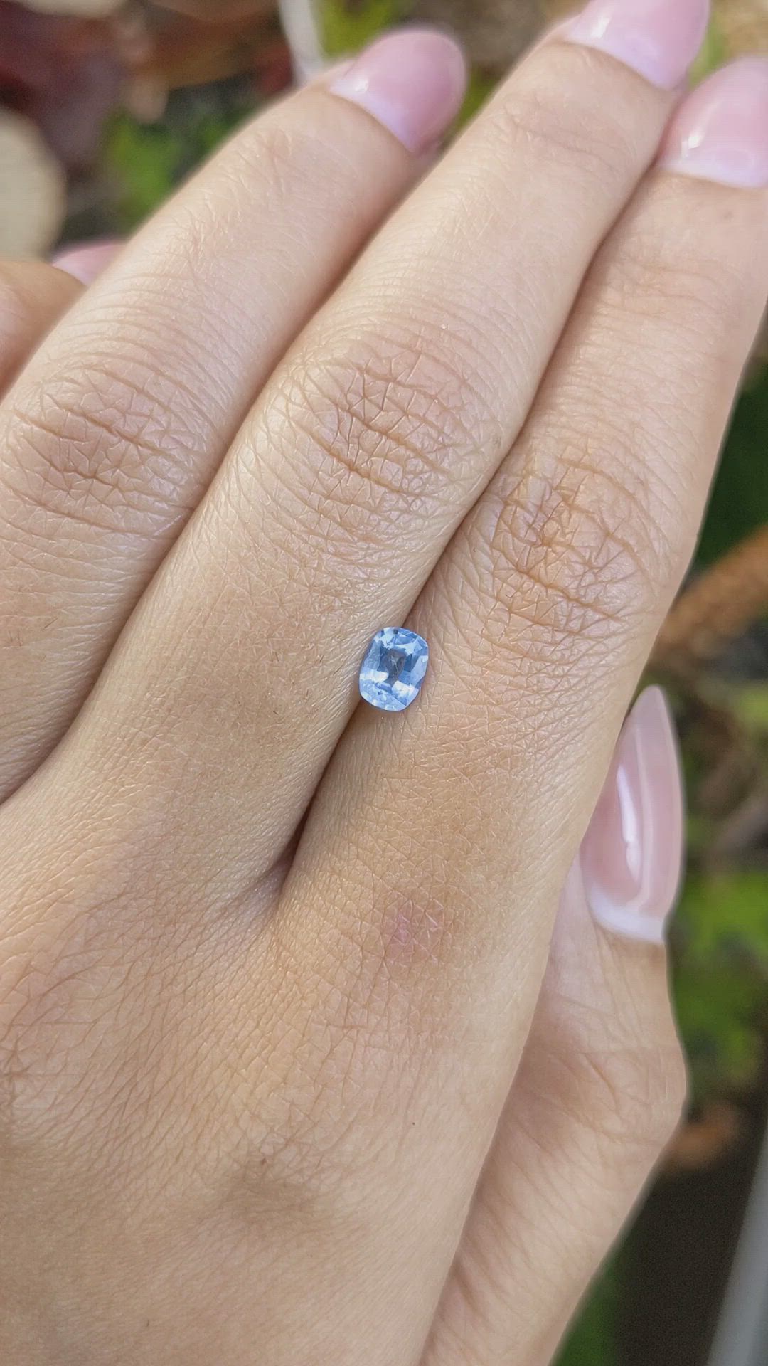 0.52 Ct. Blue Sapphire from Ceylon (Sri Lanka) Size Video