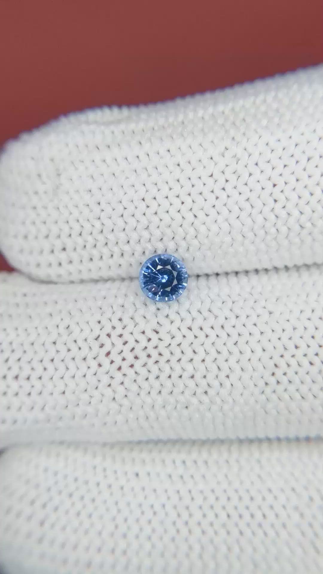 0.42 Ct. Blue Sapphire from Ceylon (Sri Lanka) Size Video