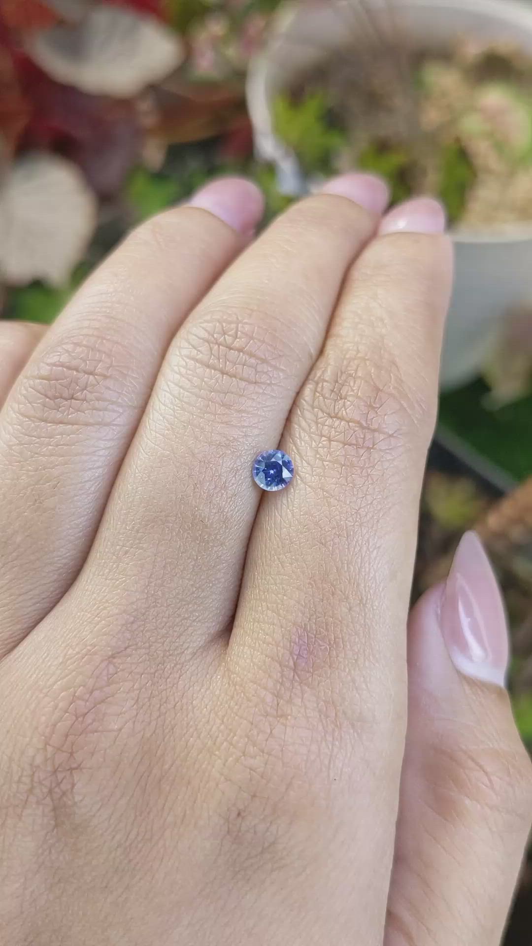 0.42 Ct. Blue Sapphire from Ceylon (Sri Lanka) Size Video