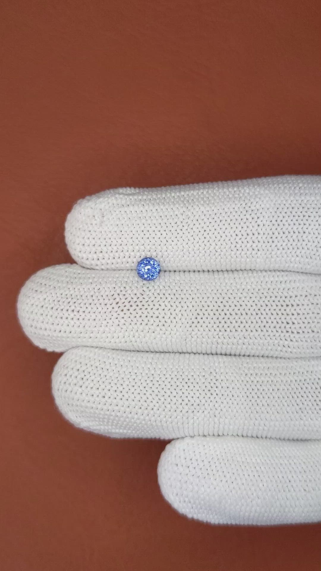 0.42 Ct. Blue Sapphire from Ceylon (Sri Lanka) Size Video