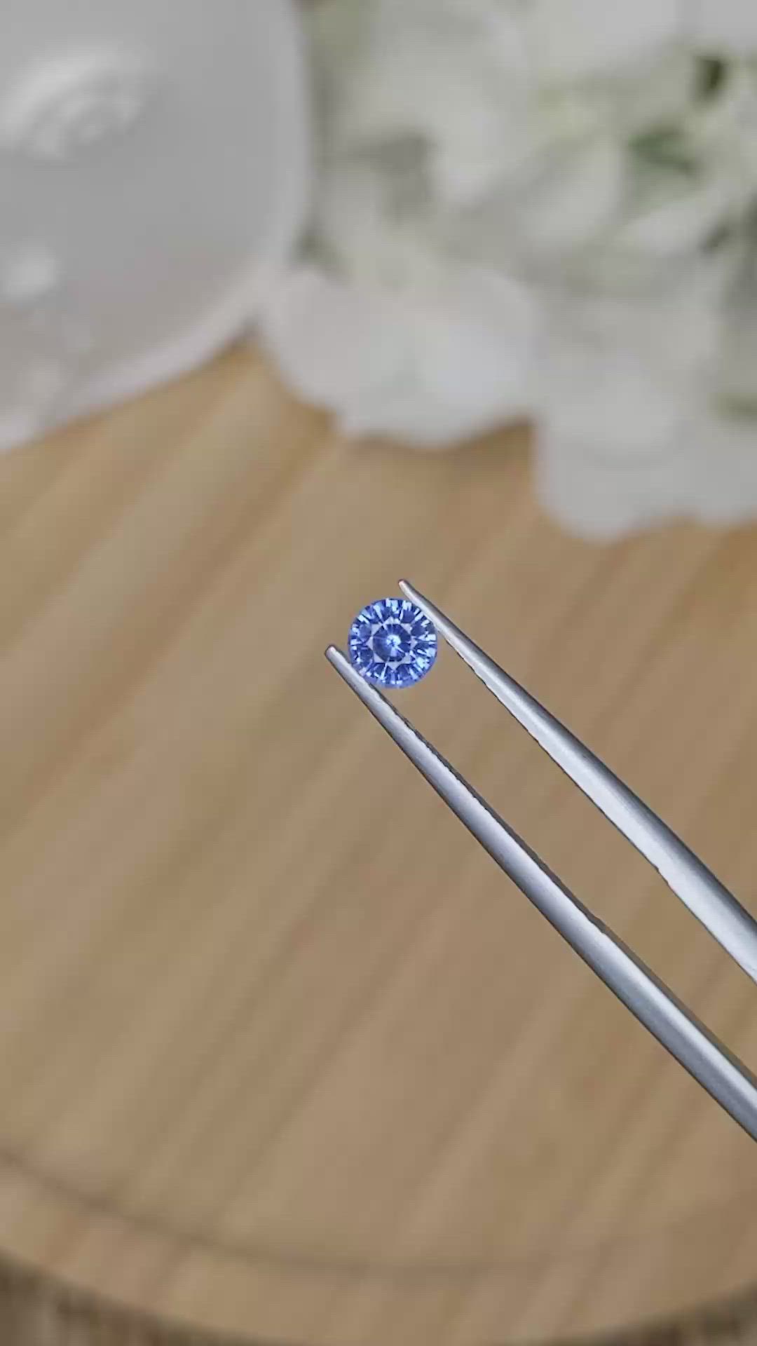 0.42 Ct. Blue Sapphire from Ceylon (Sri Lanka) Size Video