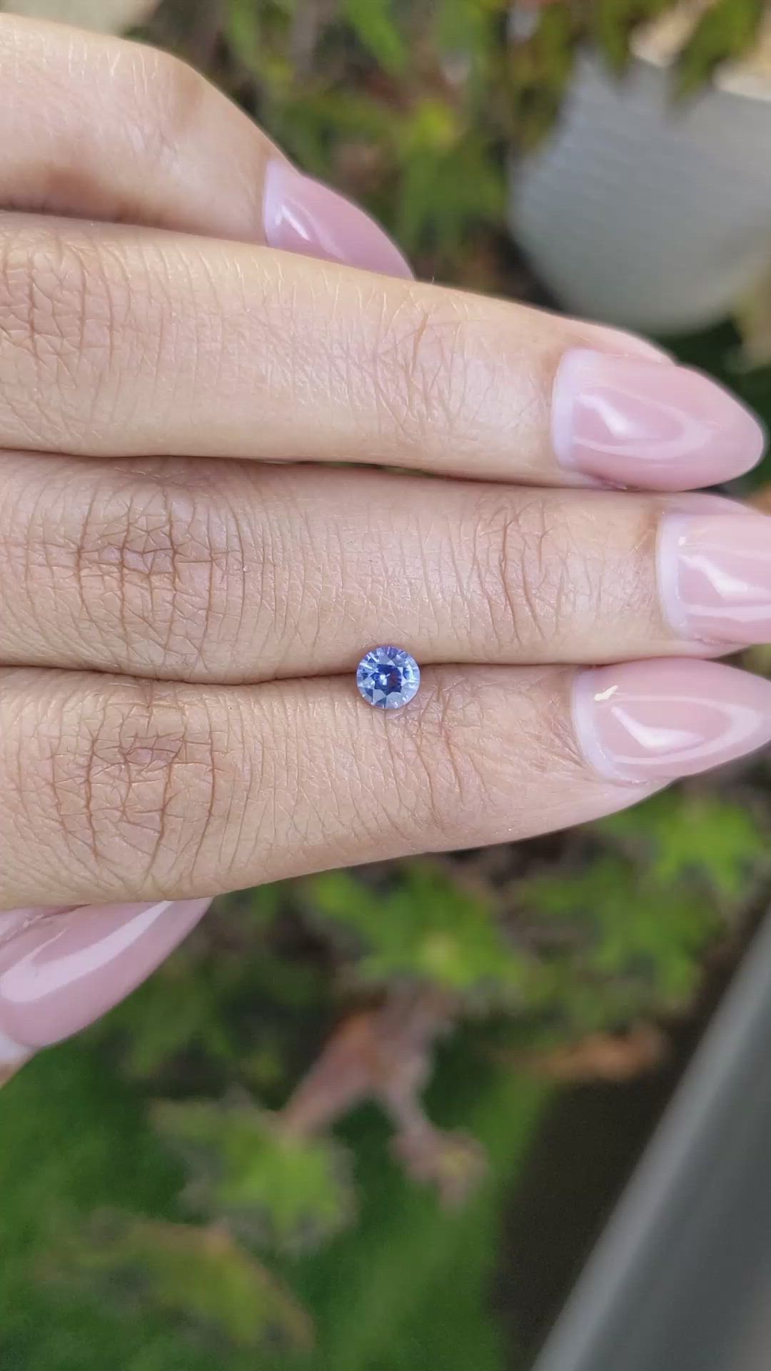 0.42 Ct. Blue Sapphire from Ceylon (Sri Lanka) Size Video