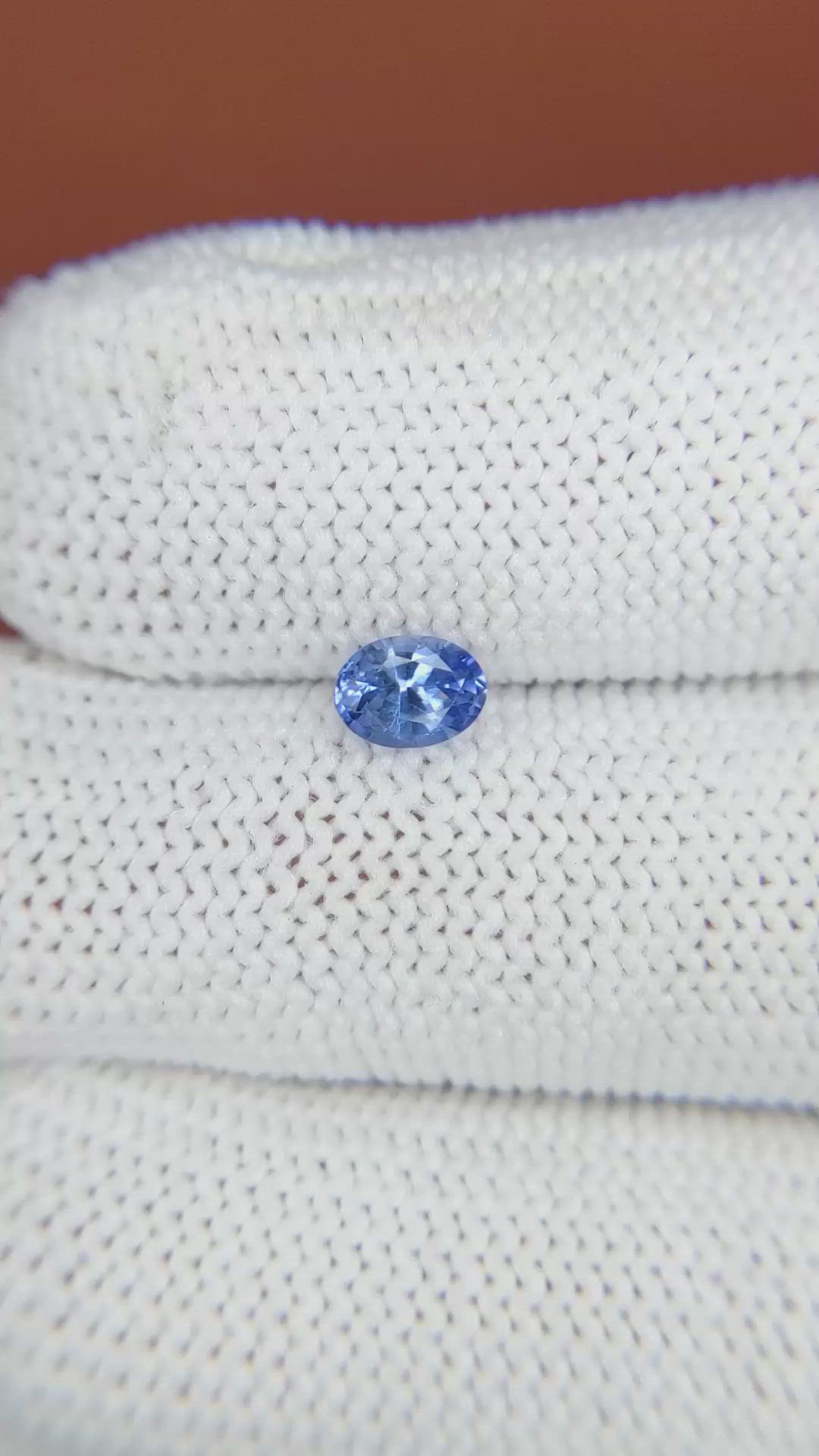 0.50 Ct. Blue Sapphire from Ceylon (Sri Lanka) Size Video