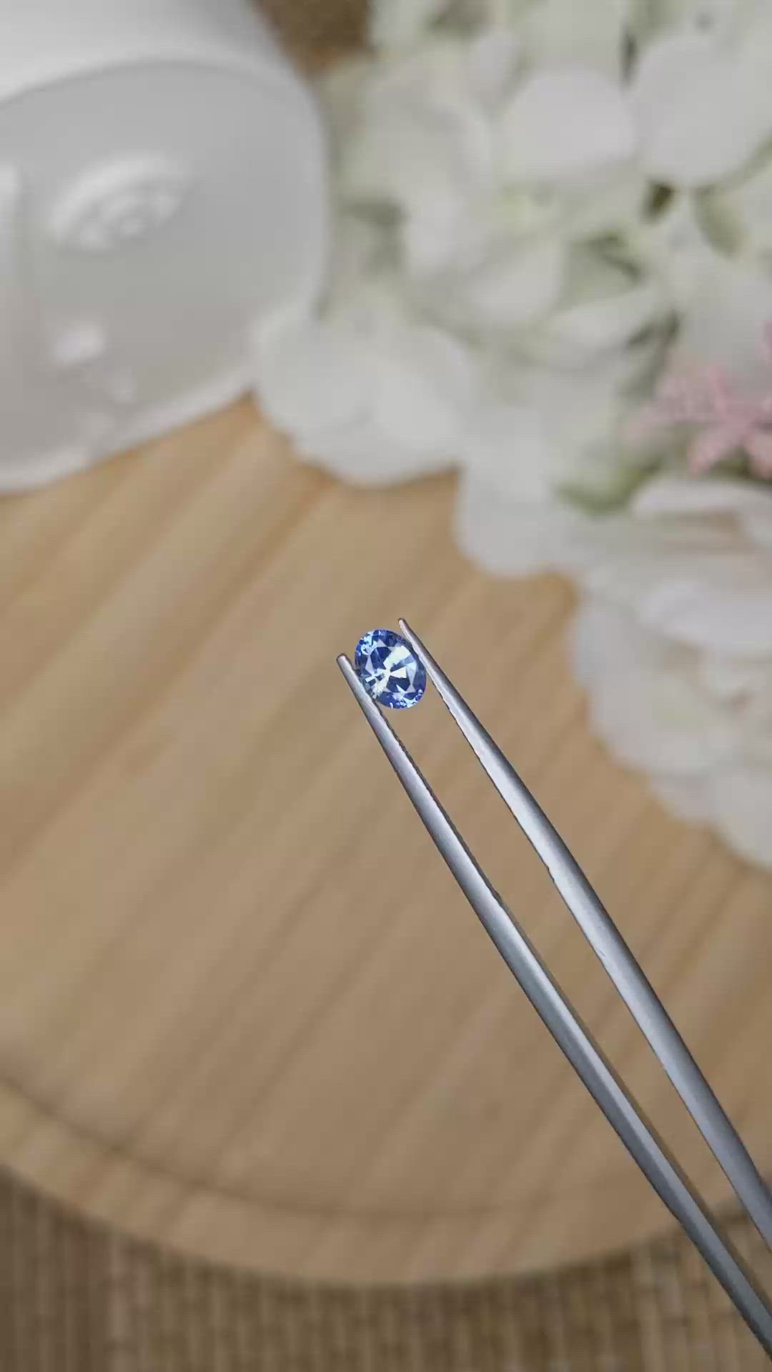 0.50 Ct. Blue Sapphire from Ceylon (Sri Lanka) Size Video
